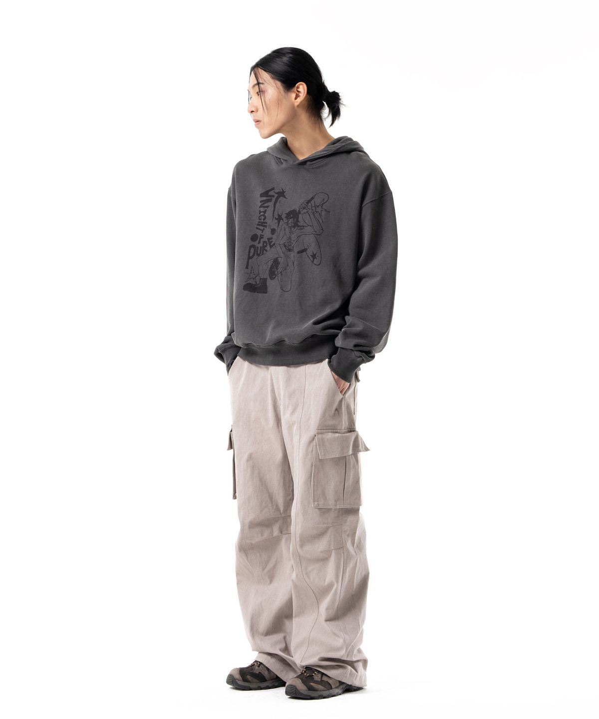 아캄(AAKAM) Pigment Cargo Pocket Pants (Gray)