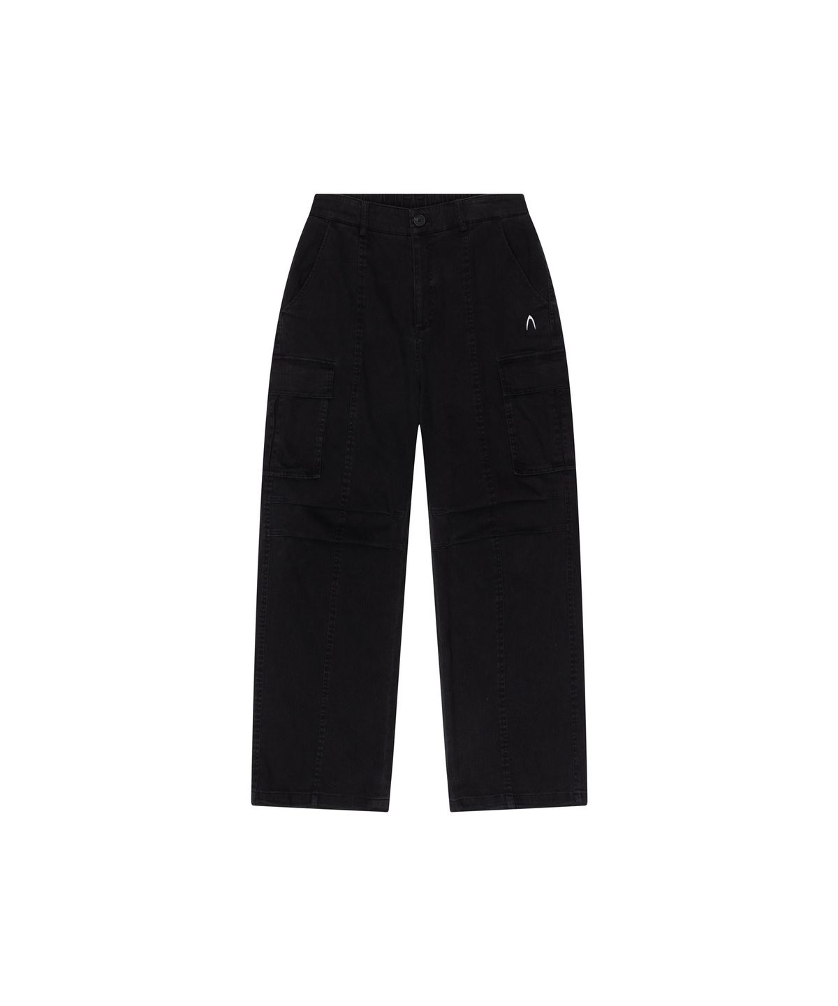 아캄(AAKAM) Washed Semi Wide Cargo Pants (Black)