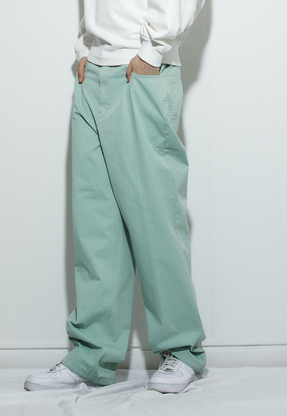 밀리밀리언(MILLIMILLION) BASALT COLOR DENIM PANTS B03-MINT