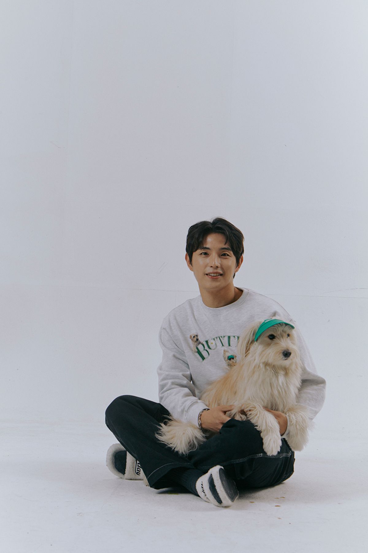 어굿데이(AGOODDAY) [UNISEX] butter sweat shirt (mellange)