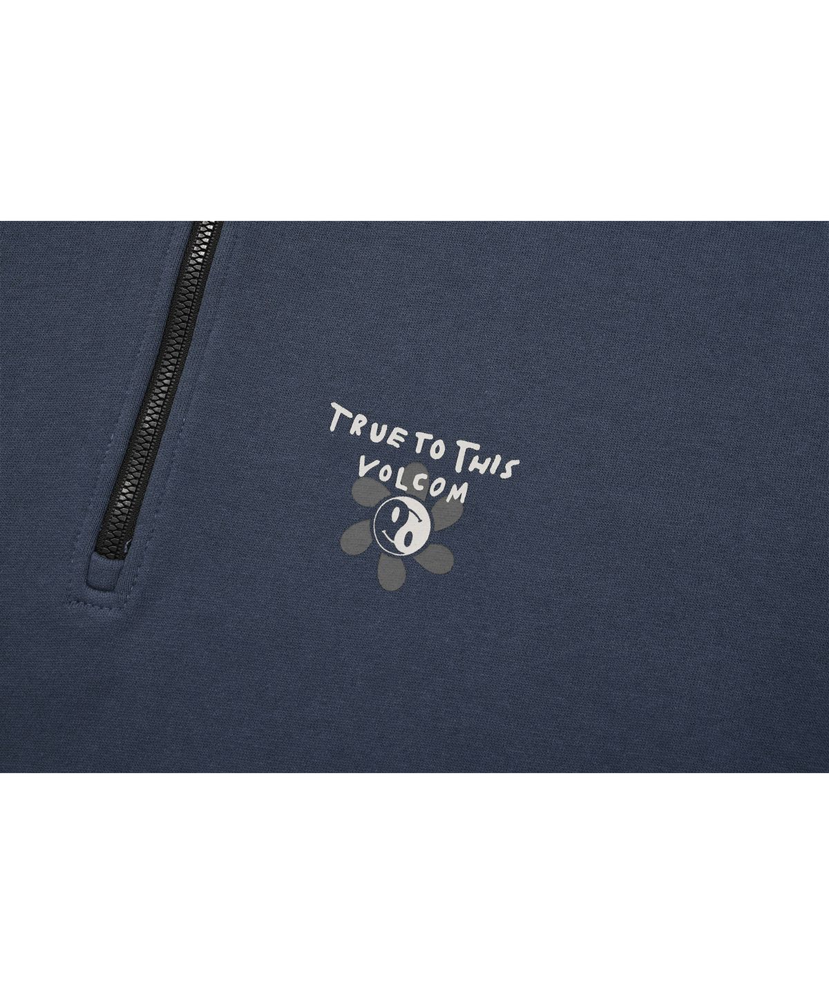 볼컴(VOLCOM) TRUE TO THIS 여성 오버핏 하프집업 맨투맨(네이비)