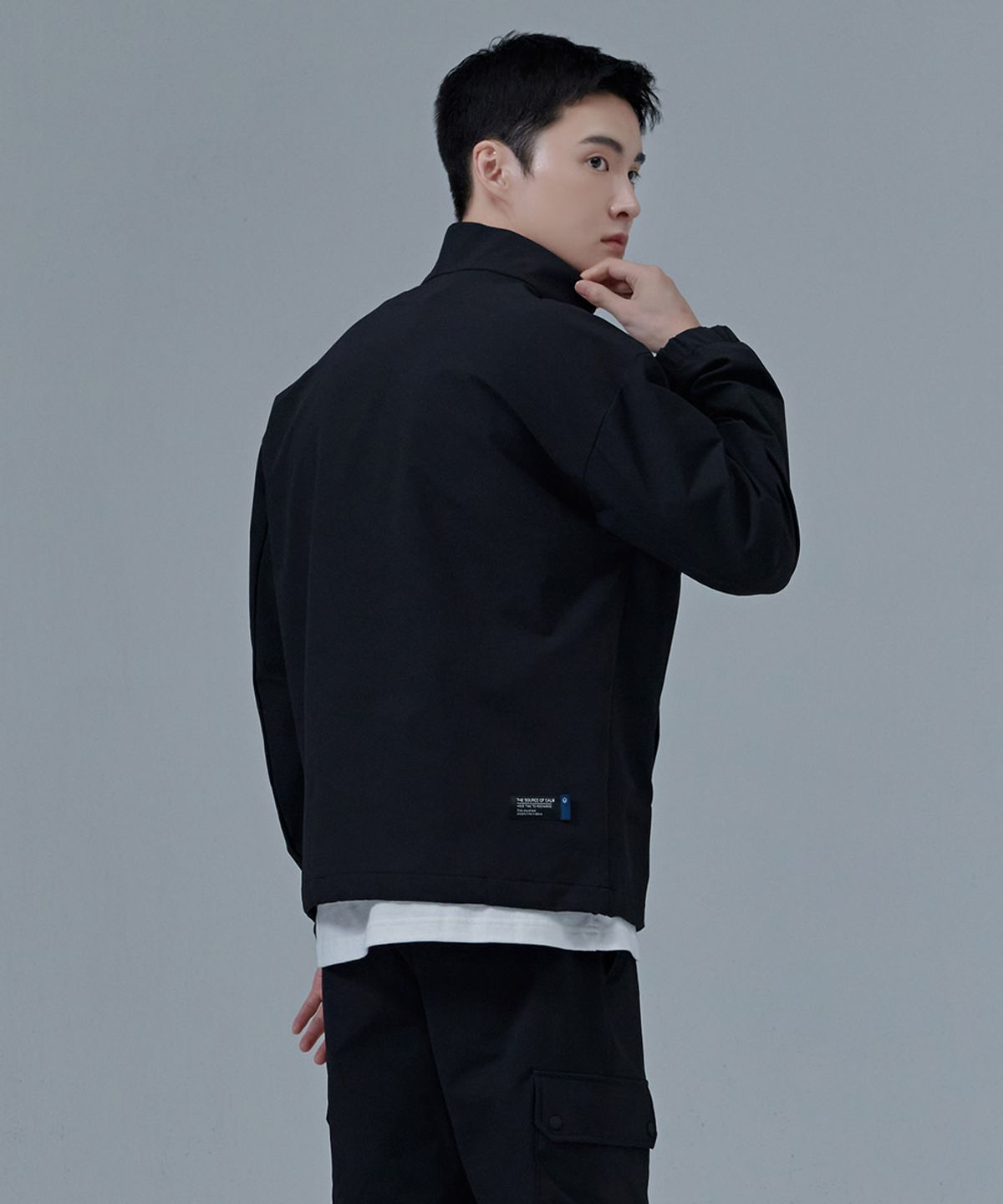 체이스컬트(CHASECULT) 남성 스트레치 기모 하이넥 아노락 티셔츠-CFRK5128D03