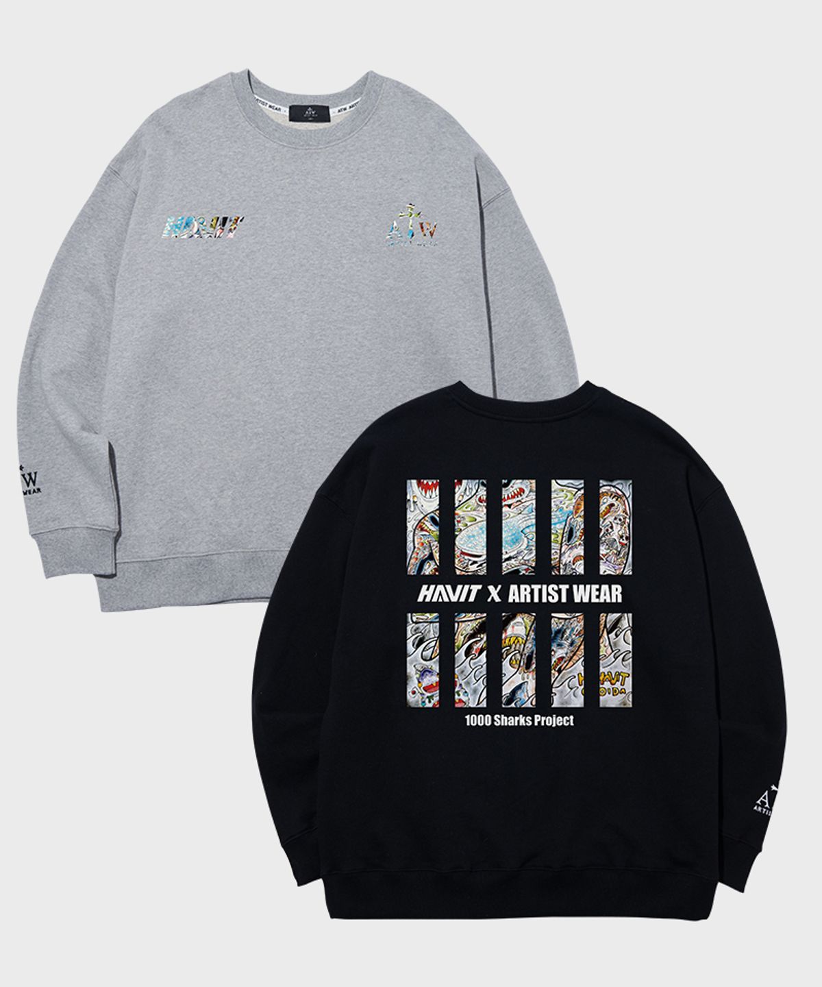 아티스트웨어(ARTISTWEAR) [ATW X HAVIT] 샤크프로젝트 맨투맨
