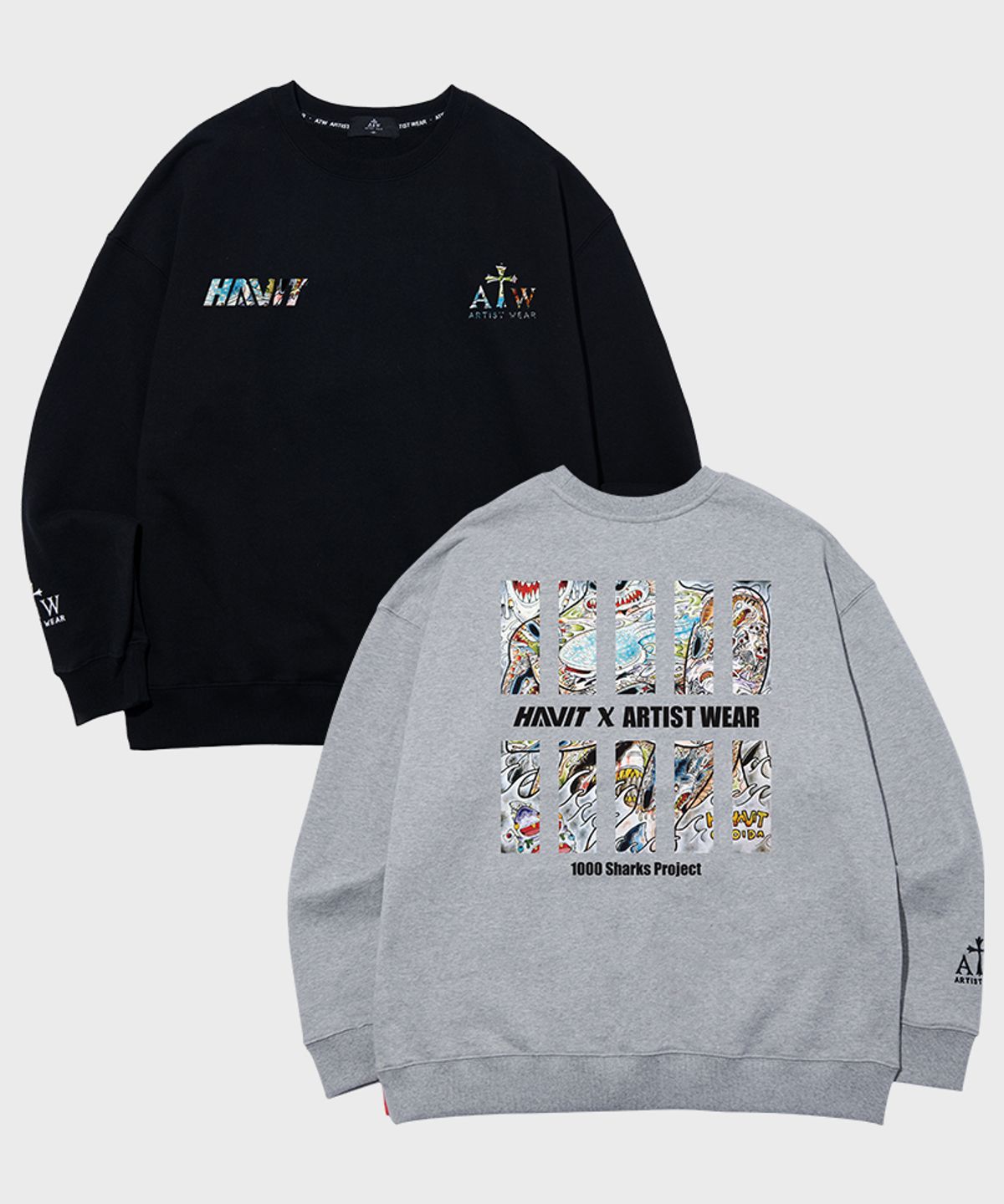 아티스트웨어(ARTISTWEAR) [ATW X HAVIT] 샤크프로젝트 맨투맨