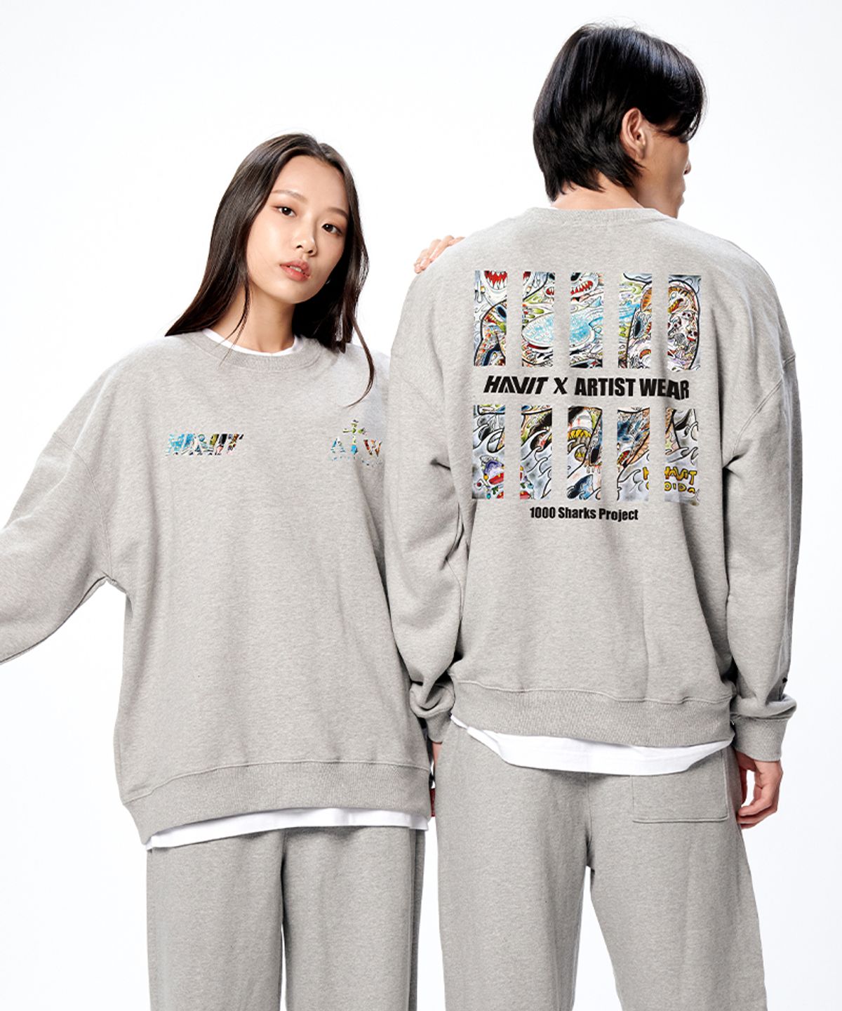아티스트웨어(ARTISTWEAR) [ATW X HAVIT] 샤크프로젝트 맨투맨