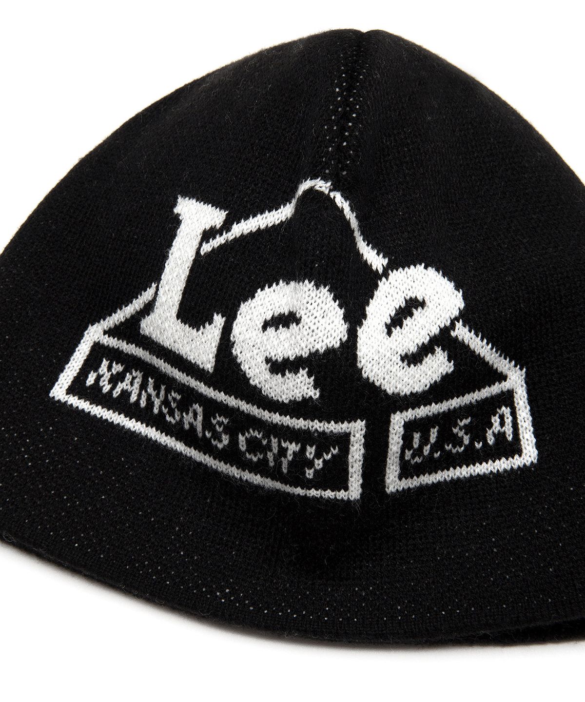 리(LEE) 자카드 비니 블랙