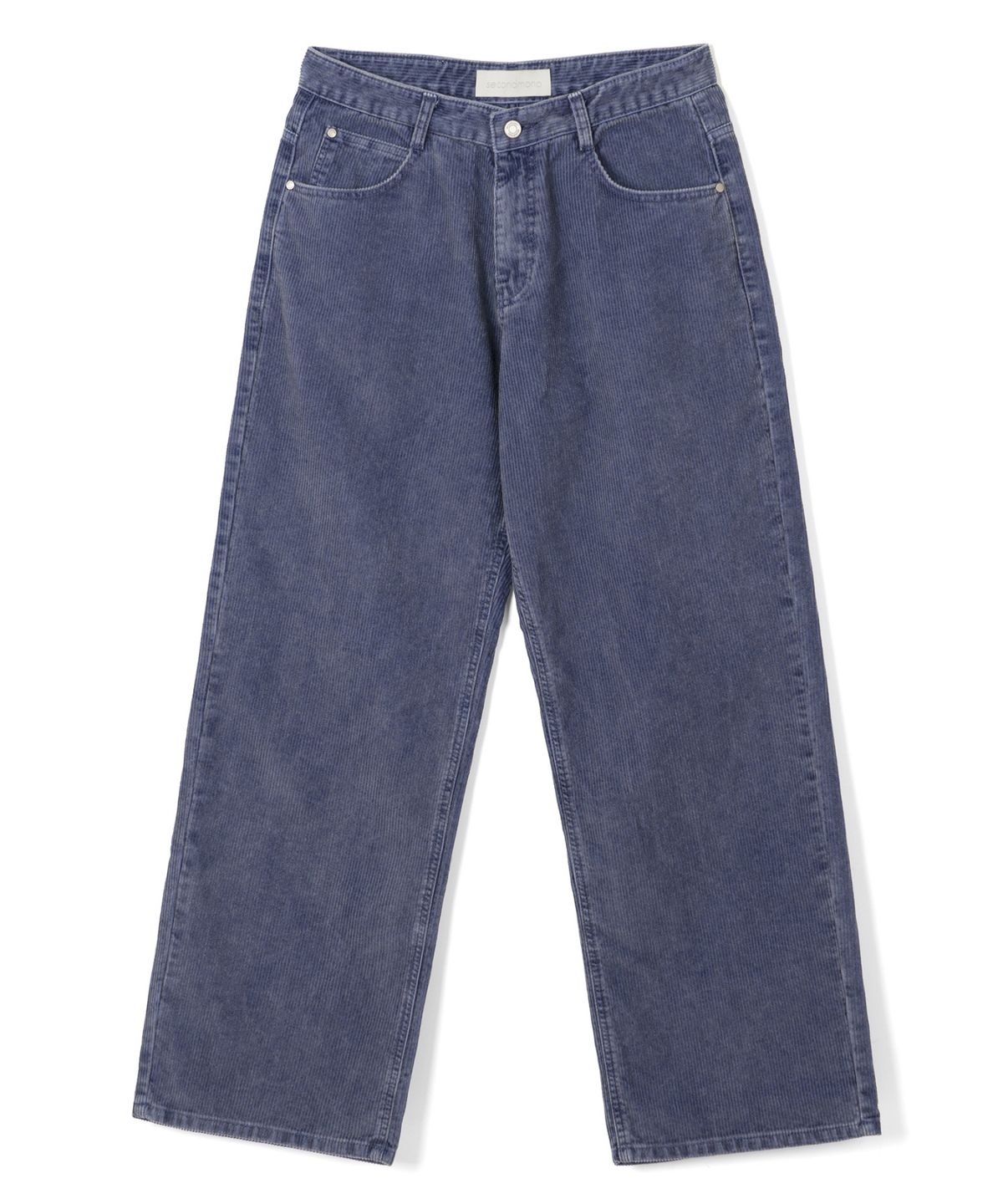 세컨모놀로그(SECONDMONO) 코듀로이 와이드 팬츠 블루_SEPT030BLUE