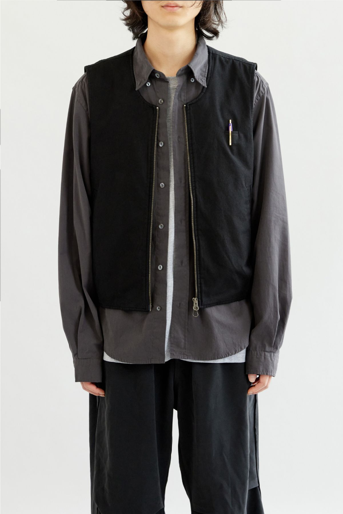 해칭룸(HATCHINGROOM) Layering Vest Black