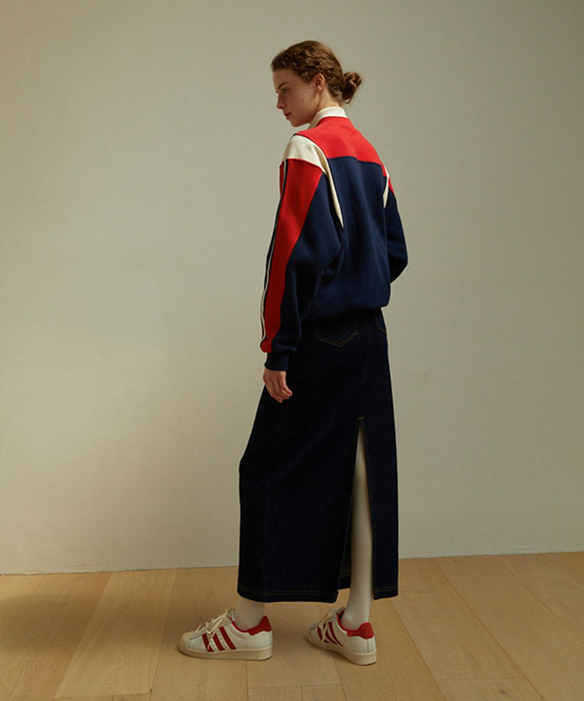 그린버터(GREENBUTTER) Warm Sweat Track Jacket (Red)