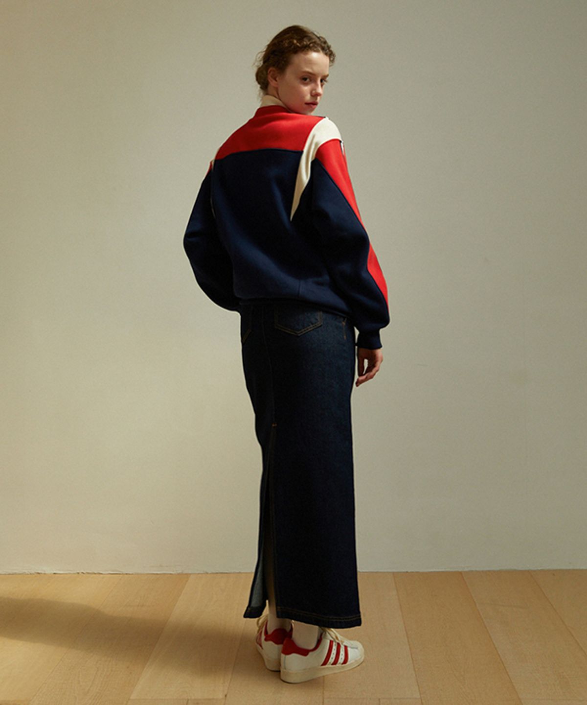 그린버터(GREENBUTTER) Warm Sweat Track Jacket (Red)