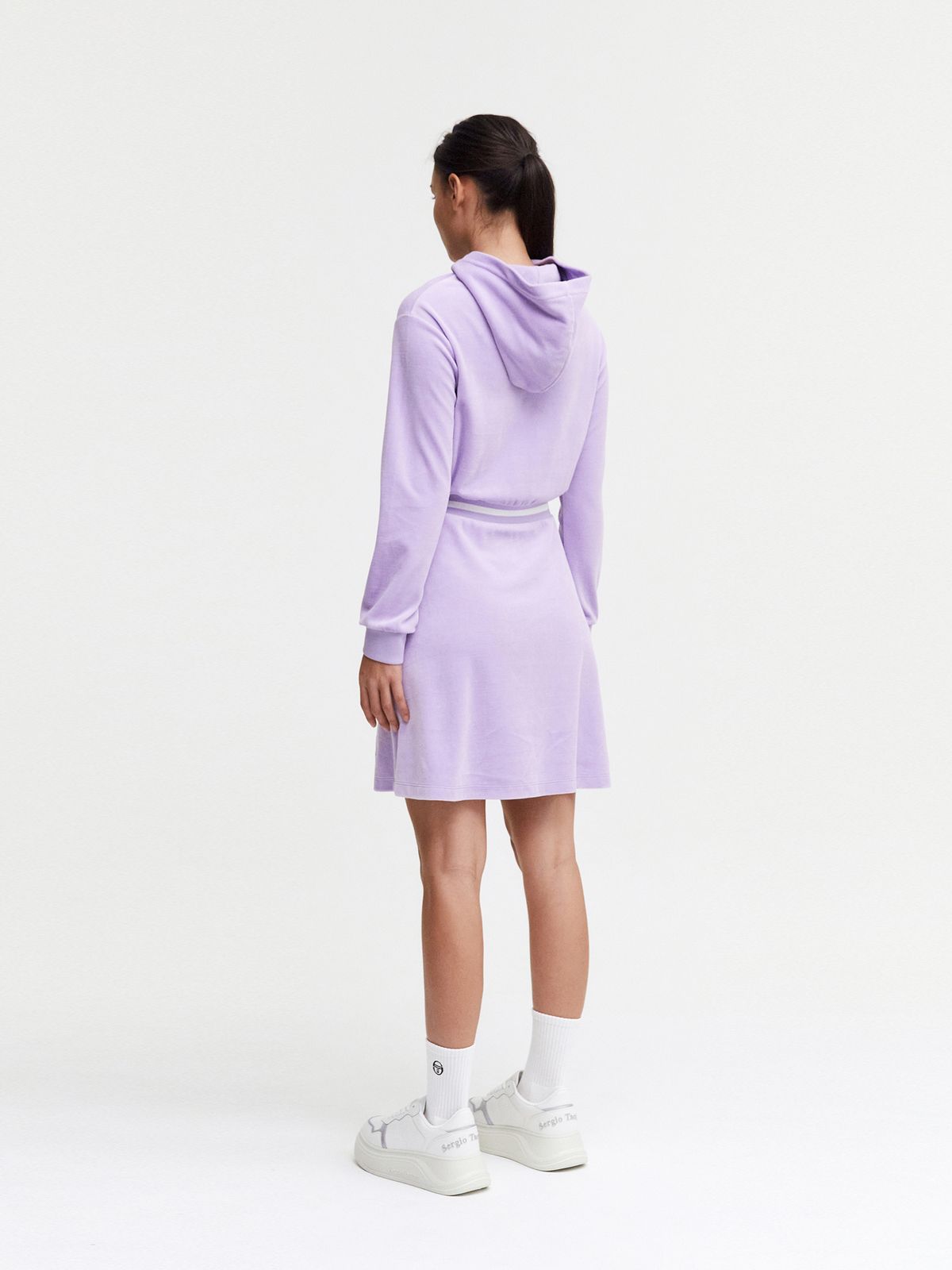 세르지오 타키니(SERGIO TACCHINI) W MC 벨벳 후드 드레스 (L.Purple)