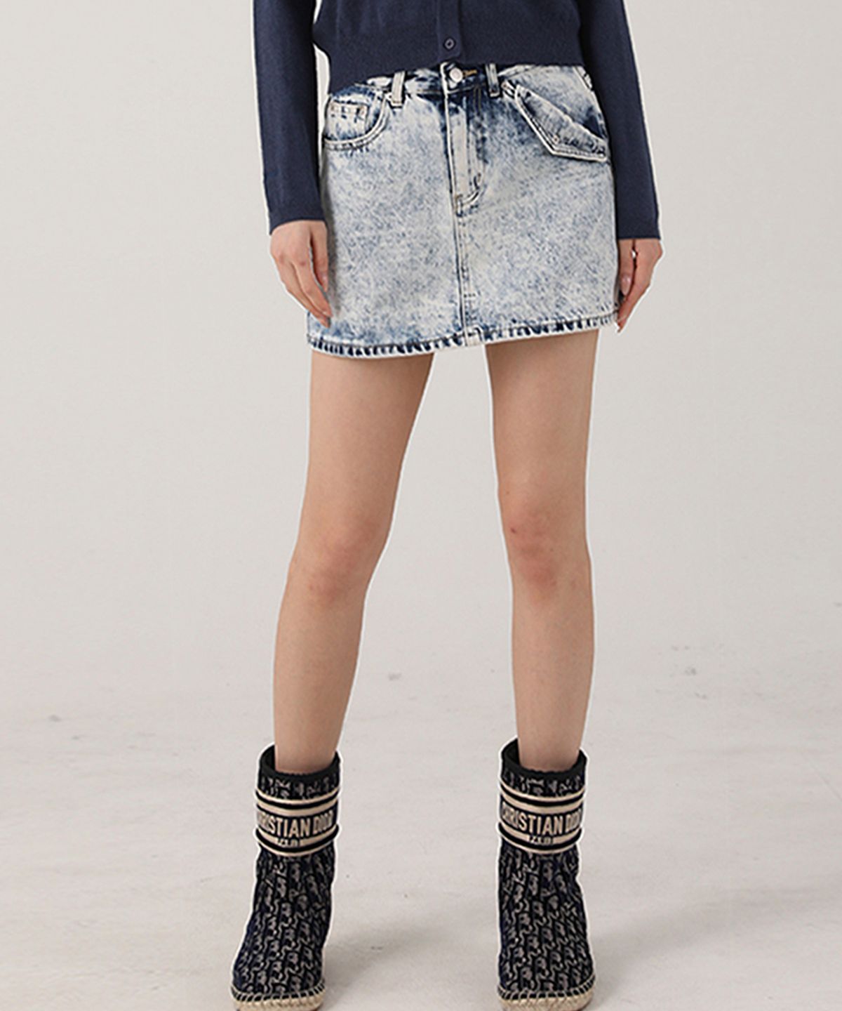 어반드레스(AVANDRESS) Ava Denim Mini Skirt BLACK
