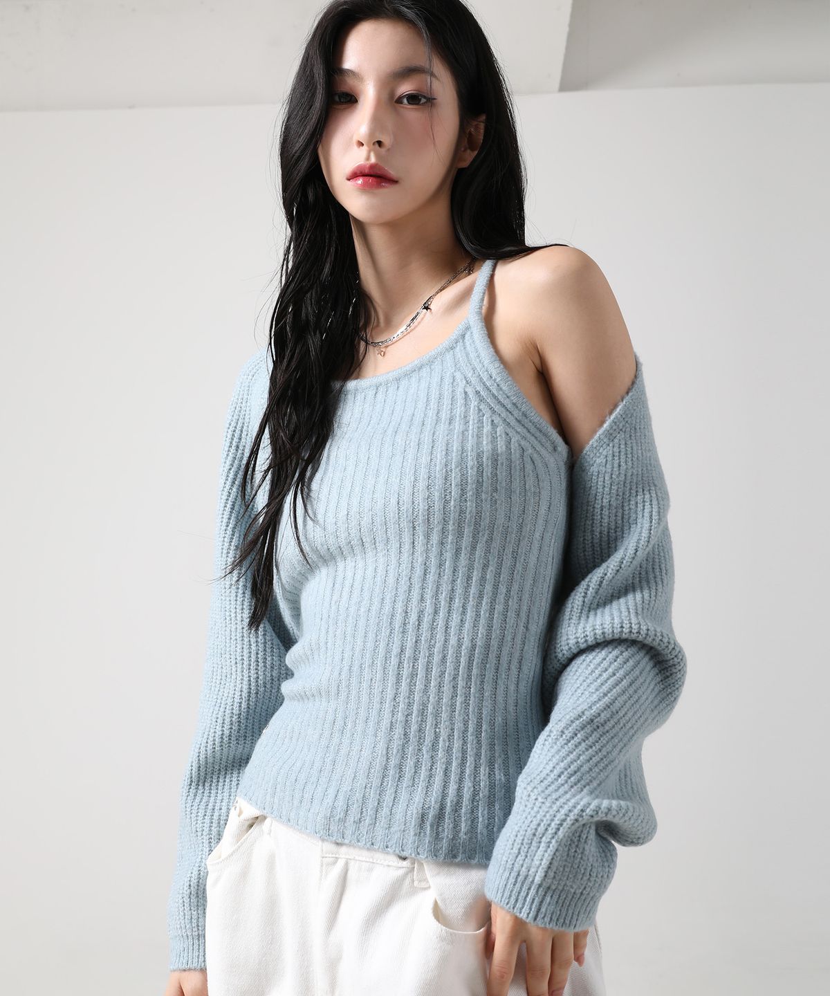 어반드레스(AVANDRESS) Adel Bolero Cardigan Knit Set BLACK
