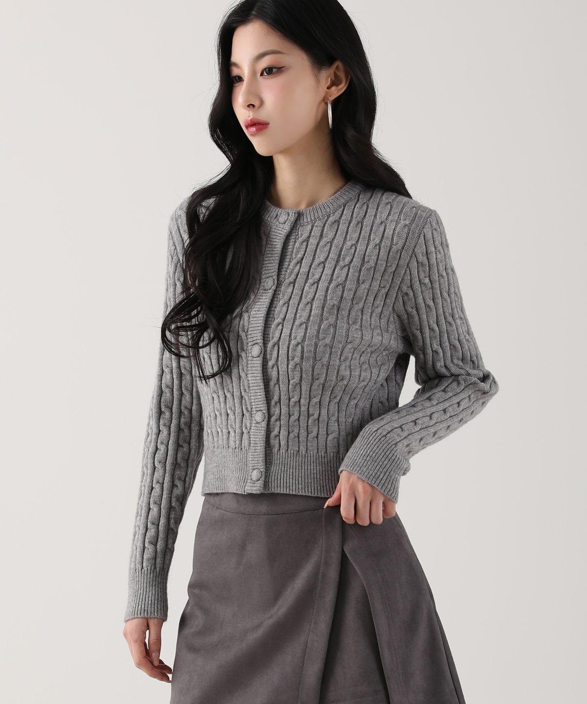 어반드레스(AVANDRESS) Round Crop Twisted Cardigan - 5COL