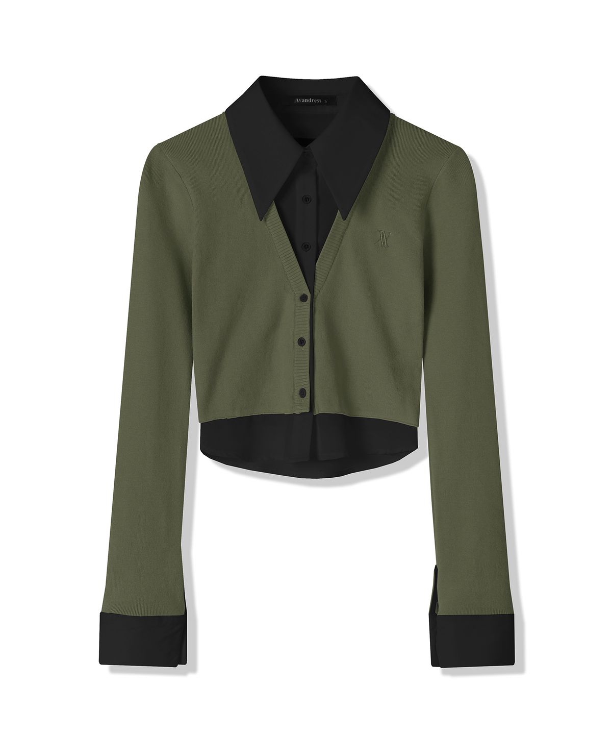 어반드레스(AVANDRESS) Shirt Layered Crop Cardigan - 5COL
