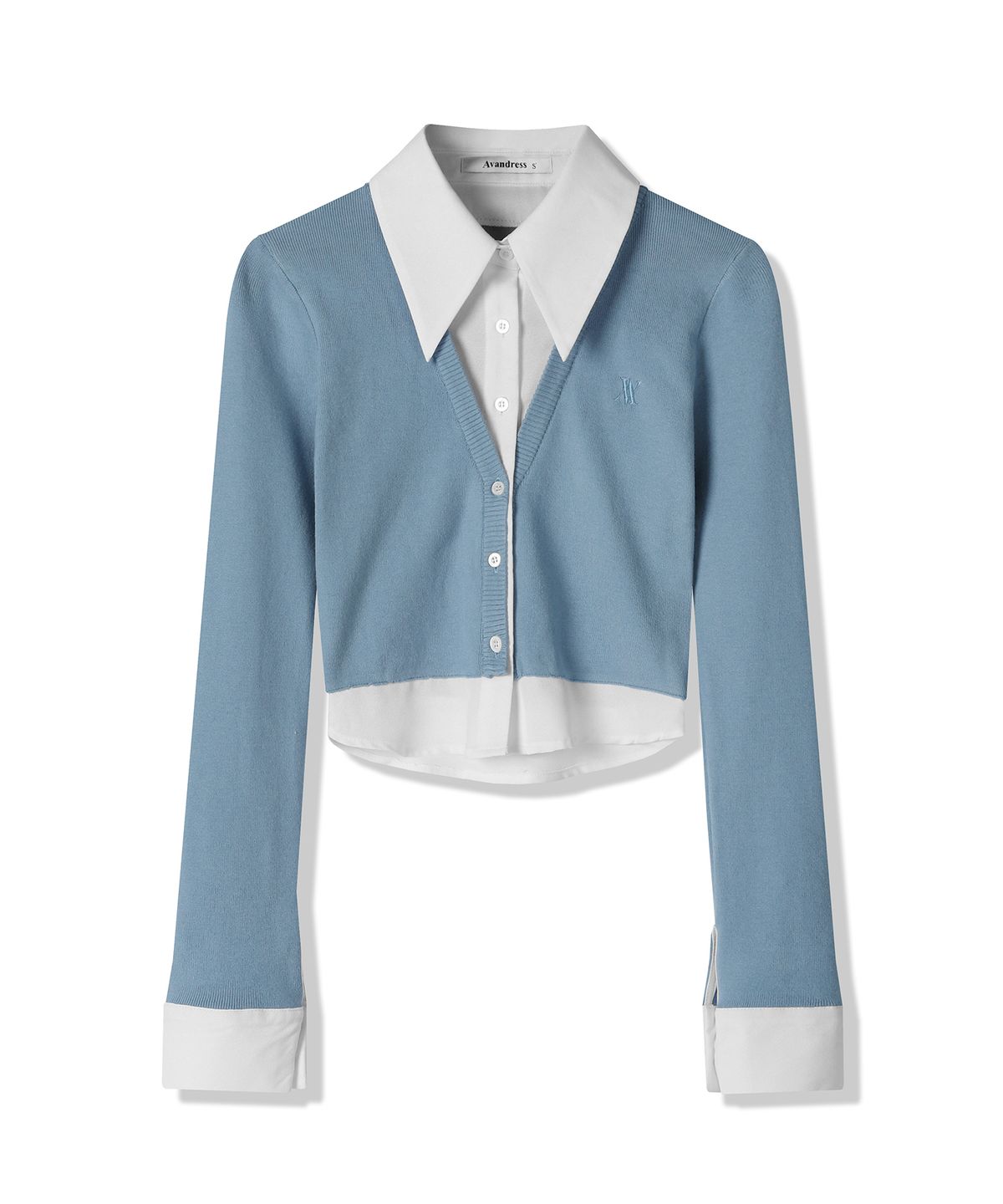 어반드레스(AVANDRESS) Shirt Layered Crop Cardigan - 5COL