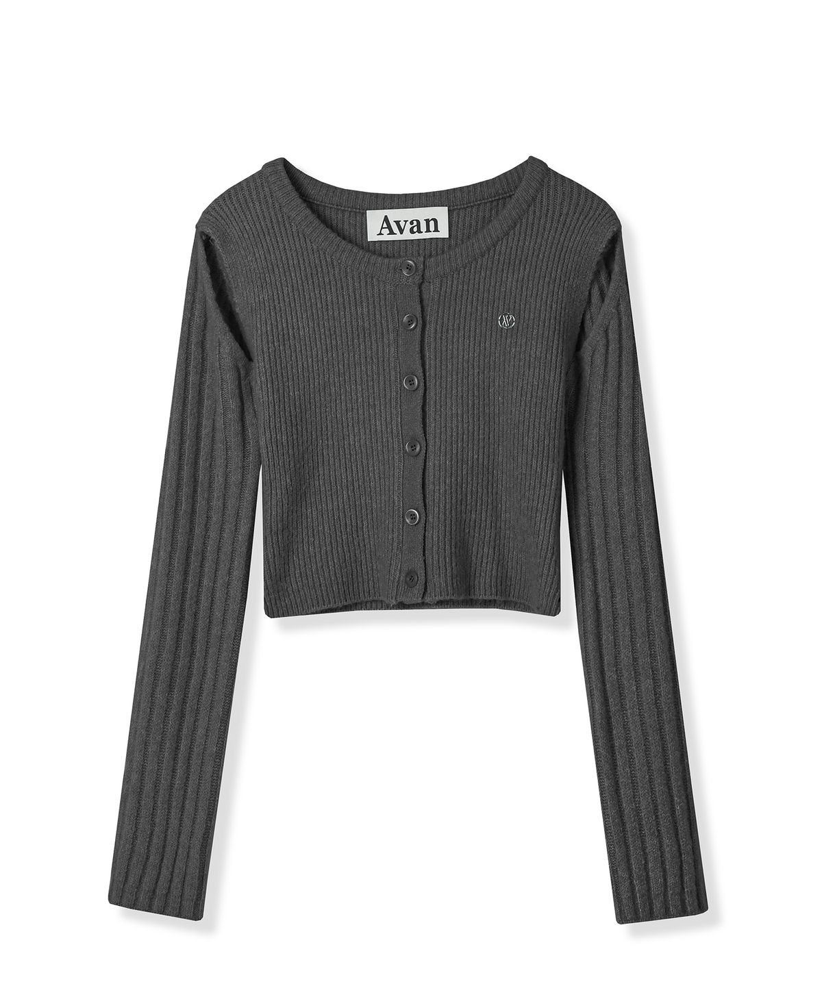 어반드레스(AVANDRESS) Irene Shoulder Cutting Round Knit BLACK