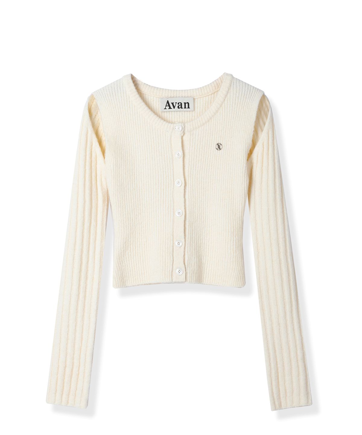 어반드레스(AVANDRESS) Irene Shoulder Cutting Round Knit BLACK