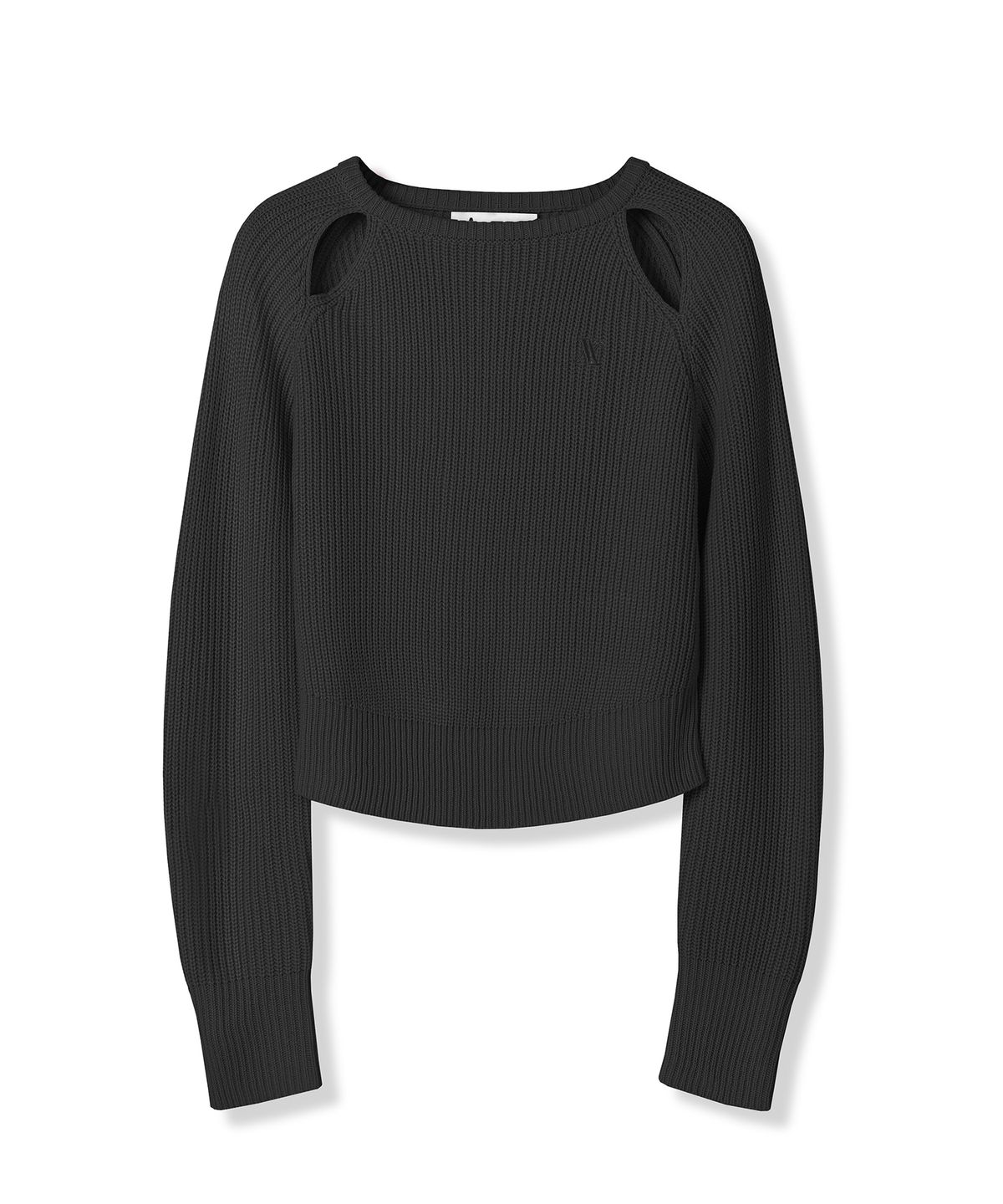 어반드레스(AVANDRESS) Ribbed Cut-out Knit MELANGE