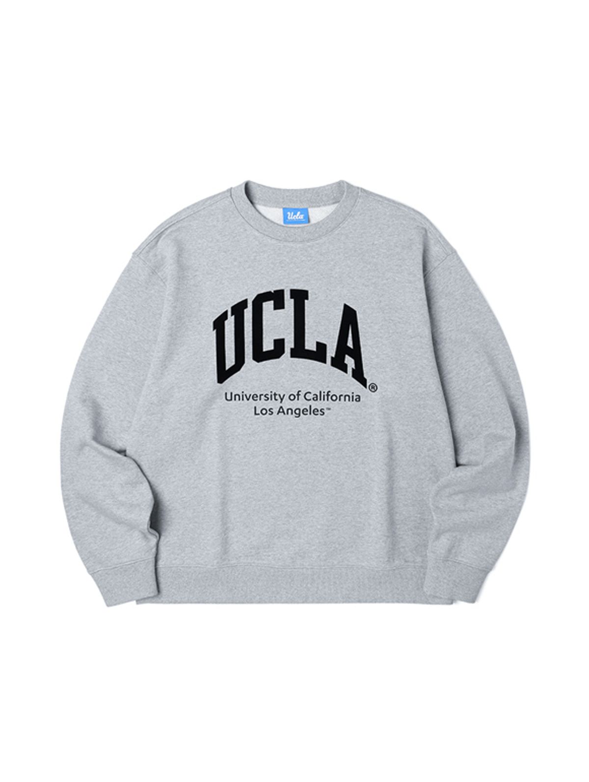 유씨엘에이(UCLA) 남여공용 UCLA 로고 베이직 크루넥 쮸리 맨투맨[M-GREY](UZ9LT8A_51)