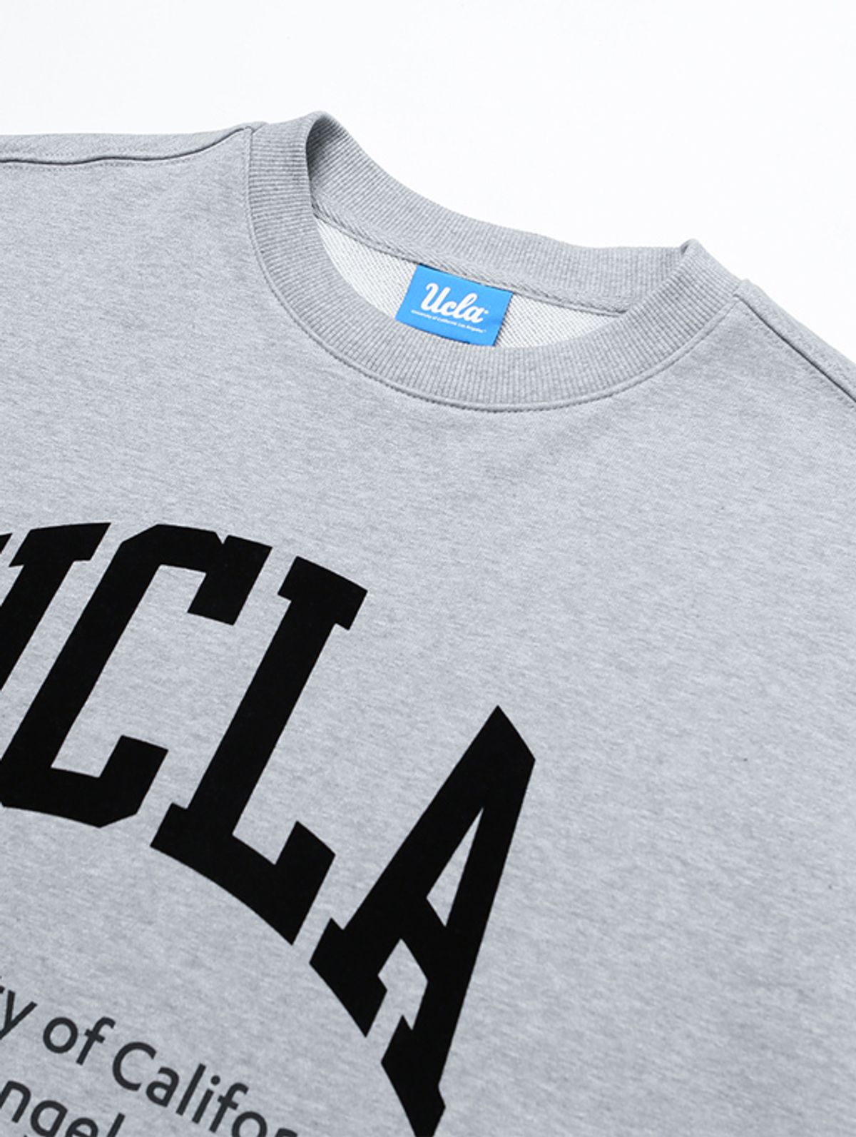 유씨엘에이(UCLA) 남여공용 UCLA 로고 베이직 크루넥 쮸리 맨투맨[M-GREY](UZ9LT8A_51)