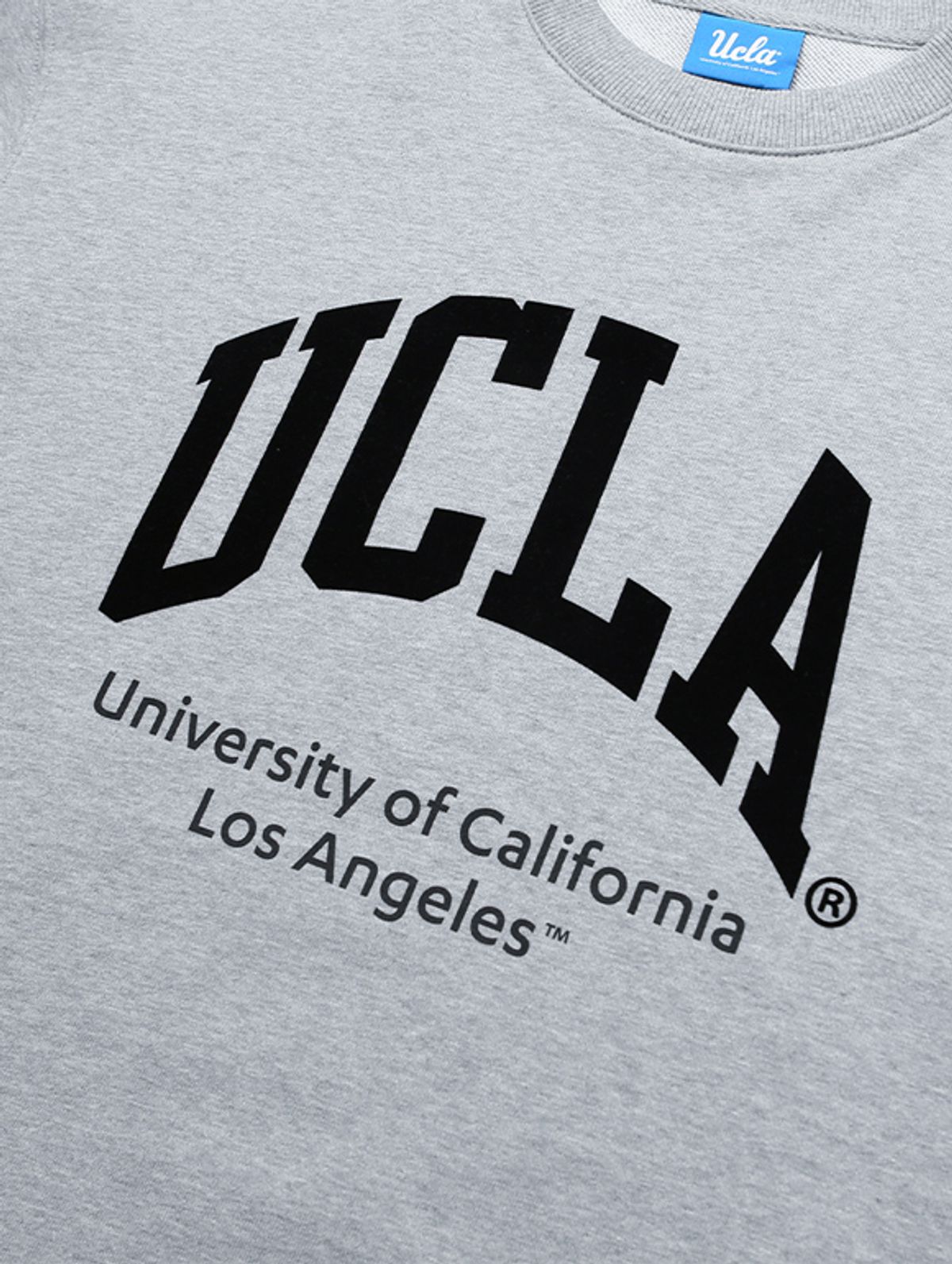유씨엘에이(UCLA) 남여공용 UCLA 로고 베이직 크루넥 쮸리 맨투맨[M-GREY](UZ9LT8A_51)