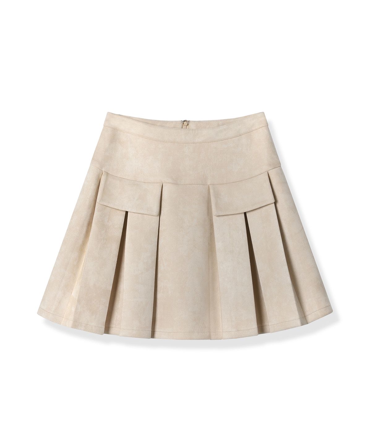 어반드레스(AVANDRESS) POCKET MINI SUEDE PLEATS SKIRT BROWN