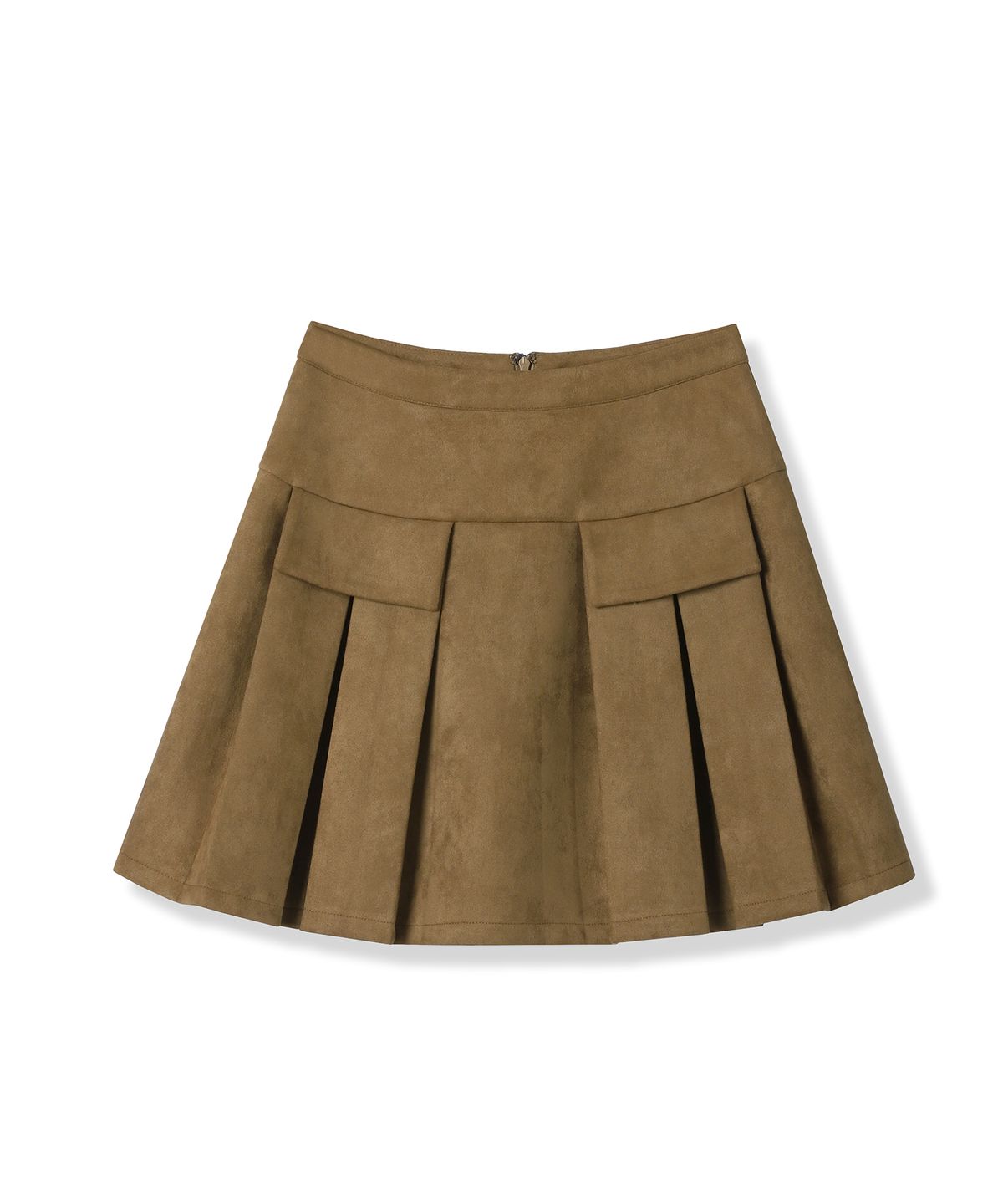 어반드레스(AVANDRESS) POCKET MINI SUEDE PLEATS SKIRT BROWN