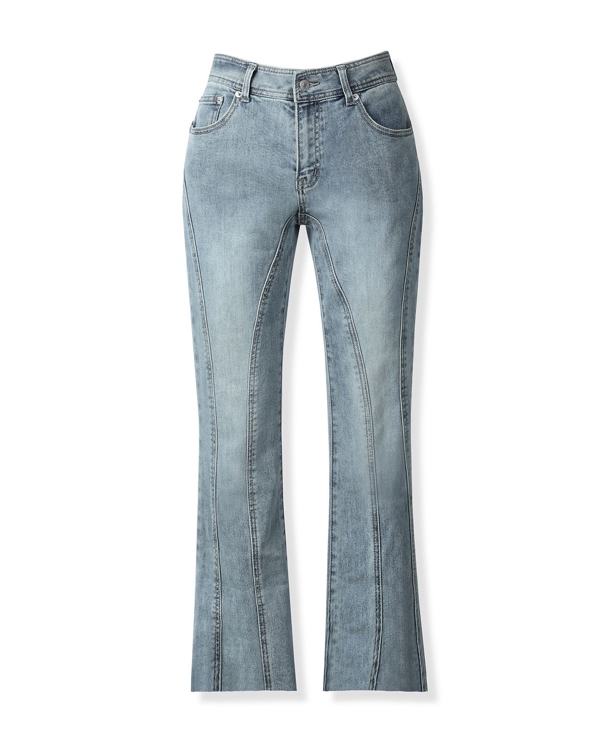 어반드레스(AVANDRESS) Thin Bootscut Pants BLACK