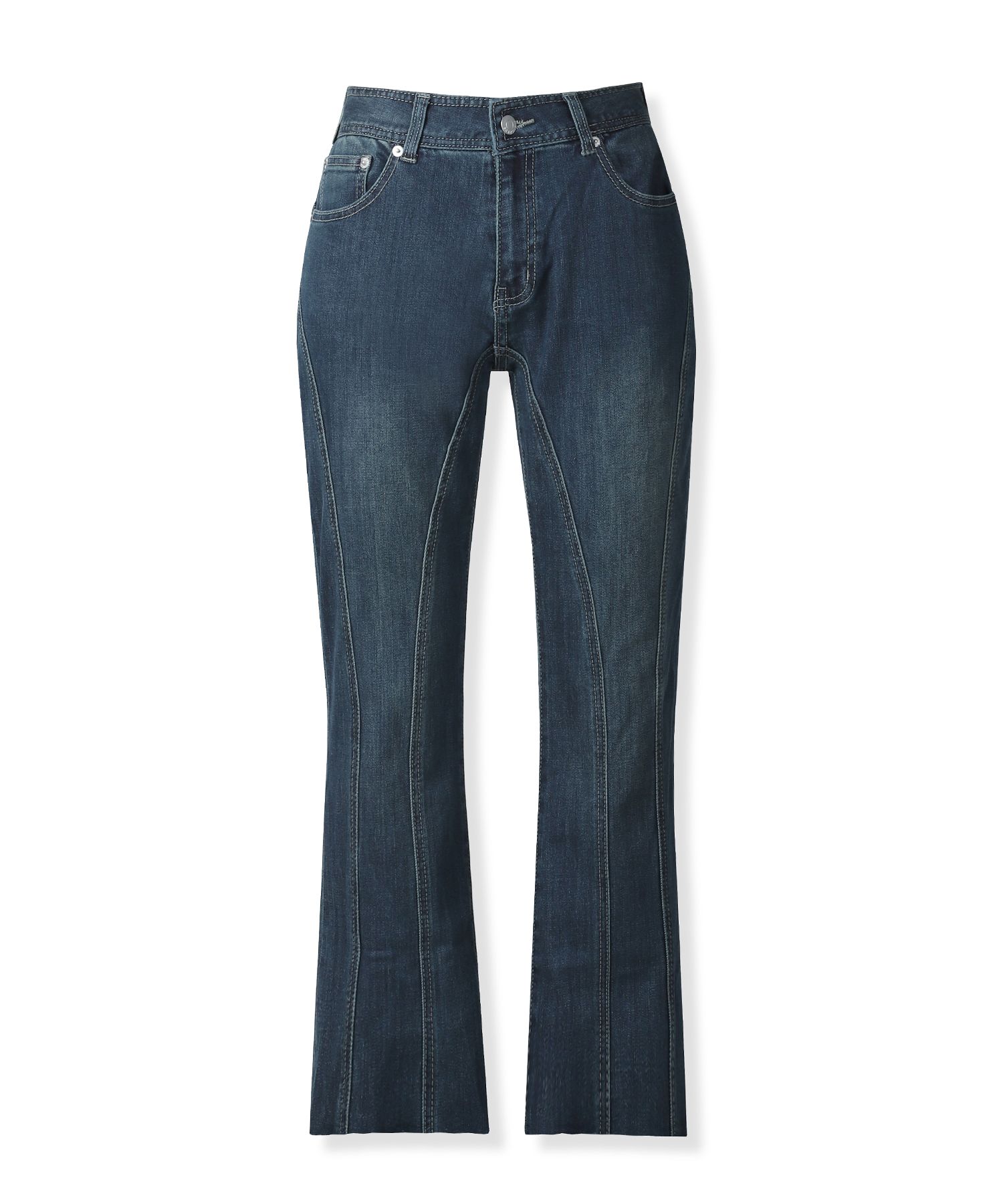 MUSINSA | AVANDRESS Thin Bootscut Pants BLUE