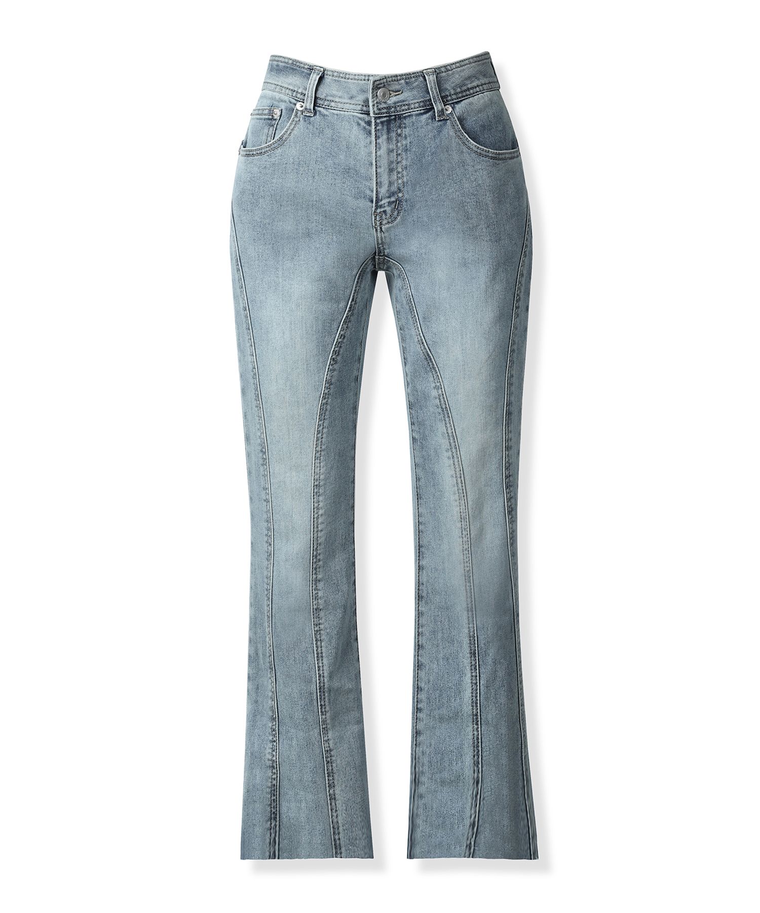 ☆AVANDRESS☆ Thin Bootscut Pants COTTON IVORY AD41PT14CIV MUSINSA | AVANDRESS Thin Bootscut Pants LIGHT BLUE