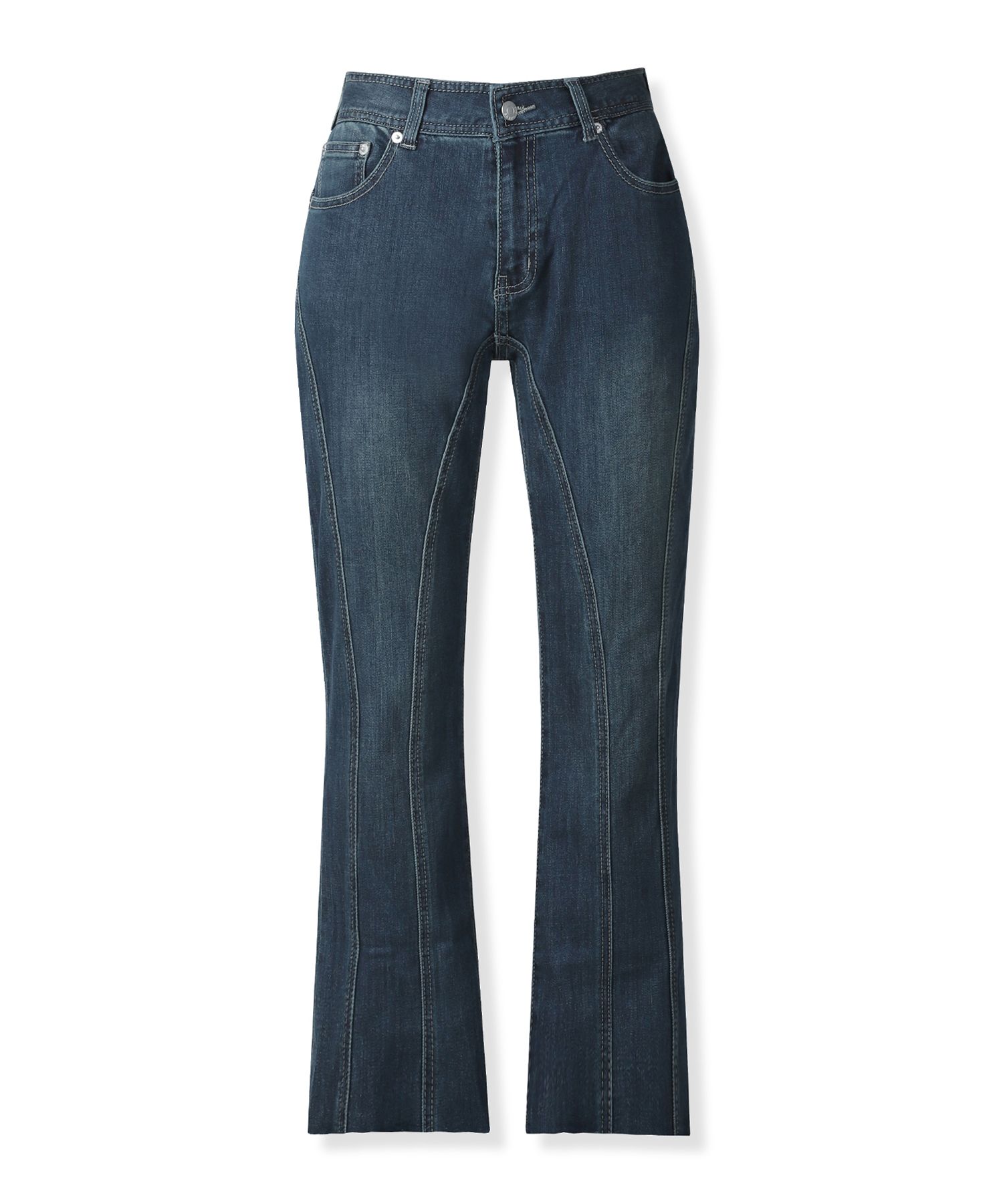 MUSINSA | AVANDRESS Thin Bootscut Pants LIGHT BLUE