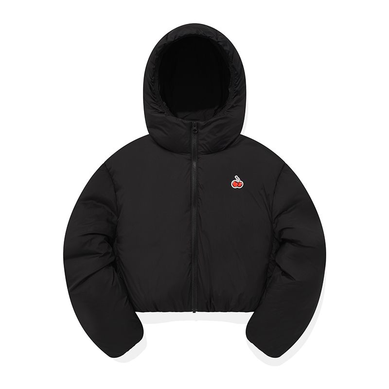 MUSINSA | KIRSH Cherry short down jumper [black]