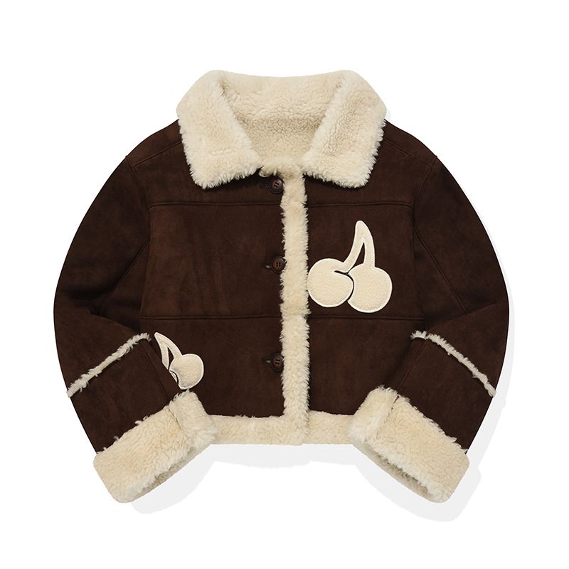 ★2023FW新作★KIRSH★CHERRY SUEDE MUSTANG JACKET MUSINSA | KIRSH Cherry Suede Mustang Jacket [Dark Brown]