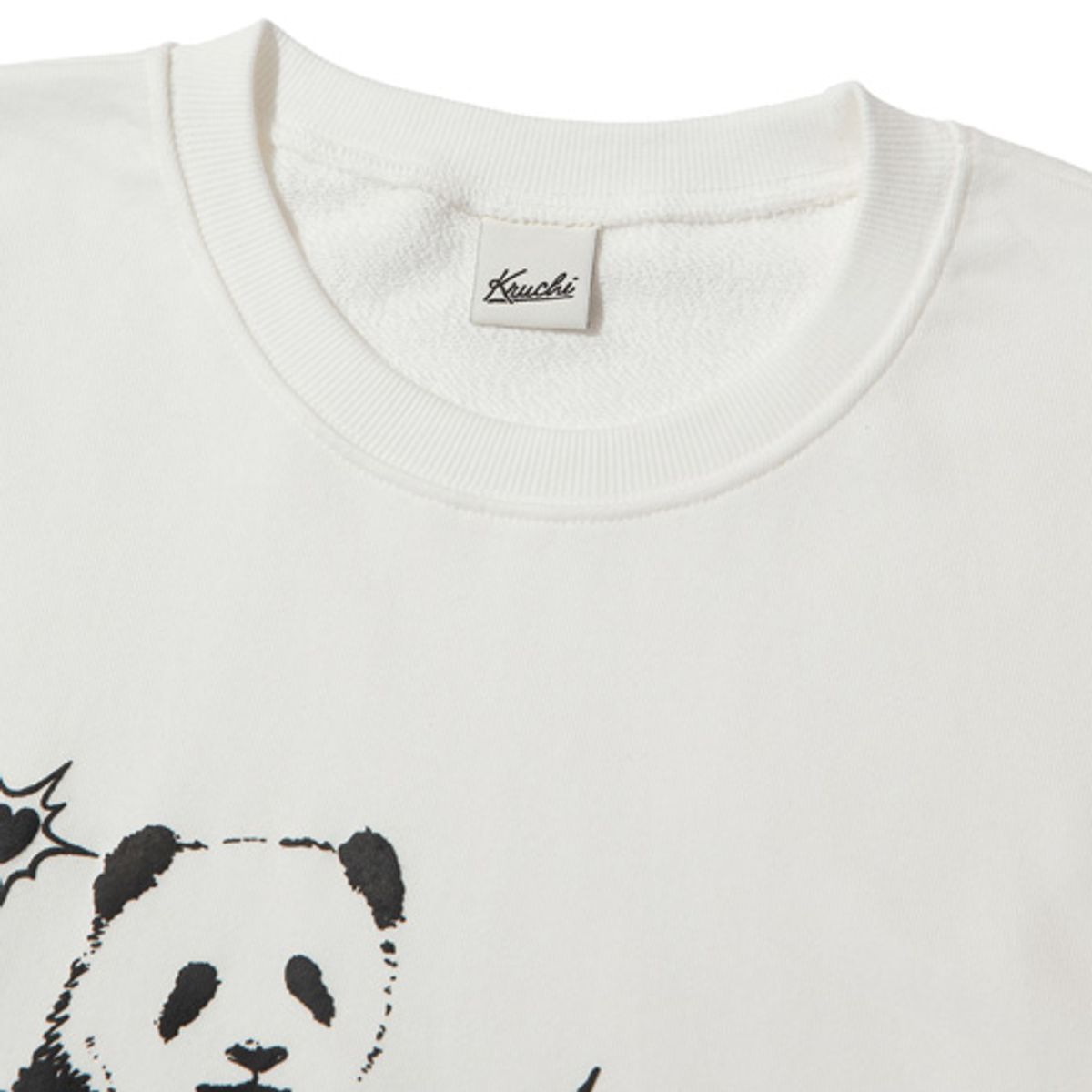 크루치(KRUCHI) HUNGRY PANDA SWEATSHIRT (IVORY)