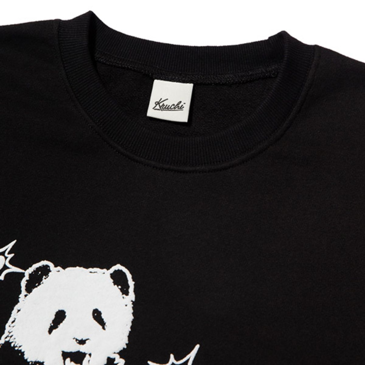 크루치(KRUCHI) HUNGRY PANDA SWEATSHIRT (BLACK)