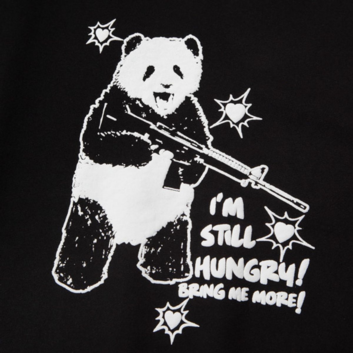 크루치(KRUCHI) HUNGRY PANDA SWEATSHIRT (BLACK)