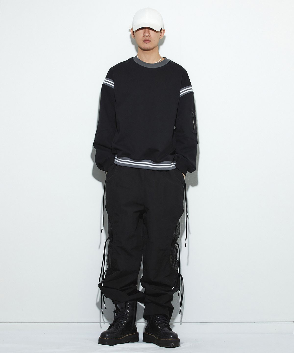 밀리밀리언(MILLIMILLION) BASALT MESH PANTS B06-BLACK