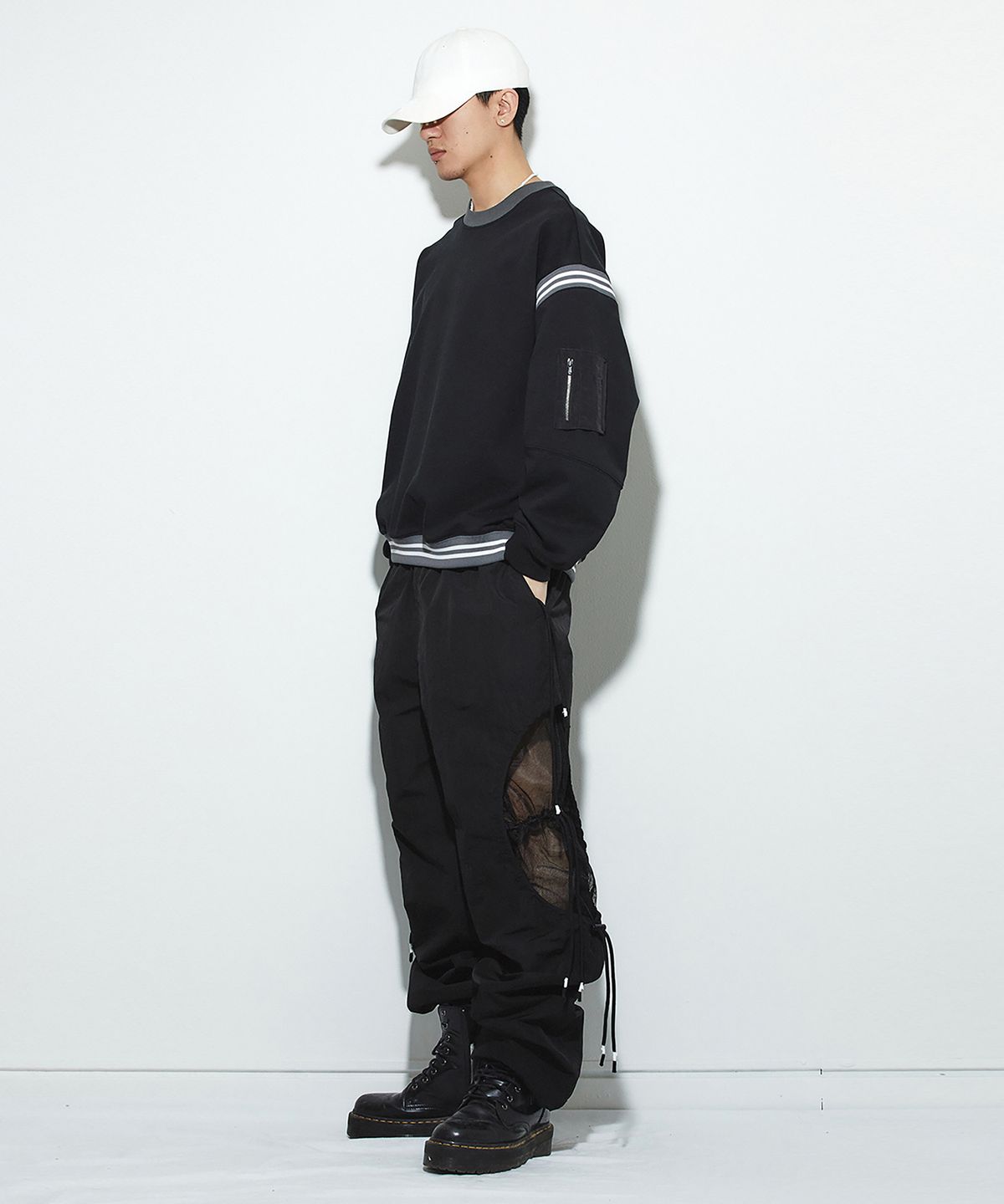 밀리밀리언(MILLIMILLION) BASALT MESH PANTS B06-BLACK