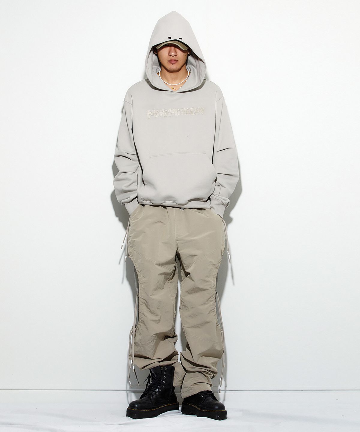 밀리밀리언(MILLIMILLION) BASALT MESH PANTS B06-BEIGE