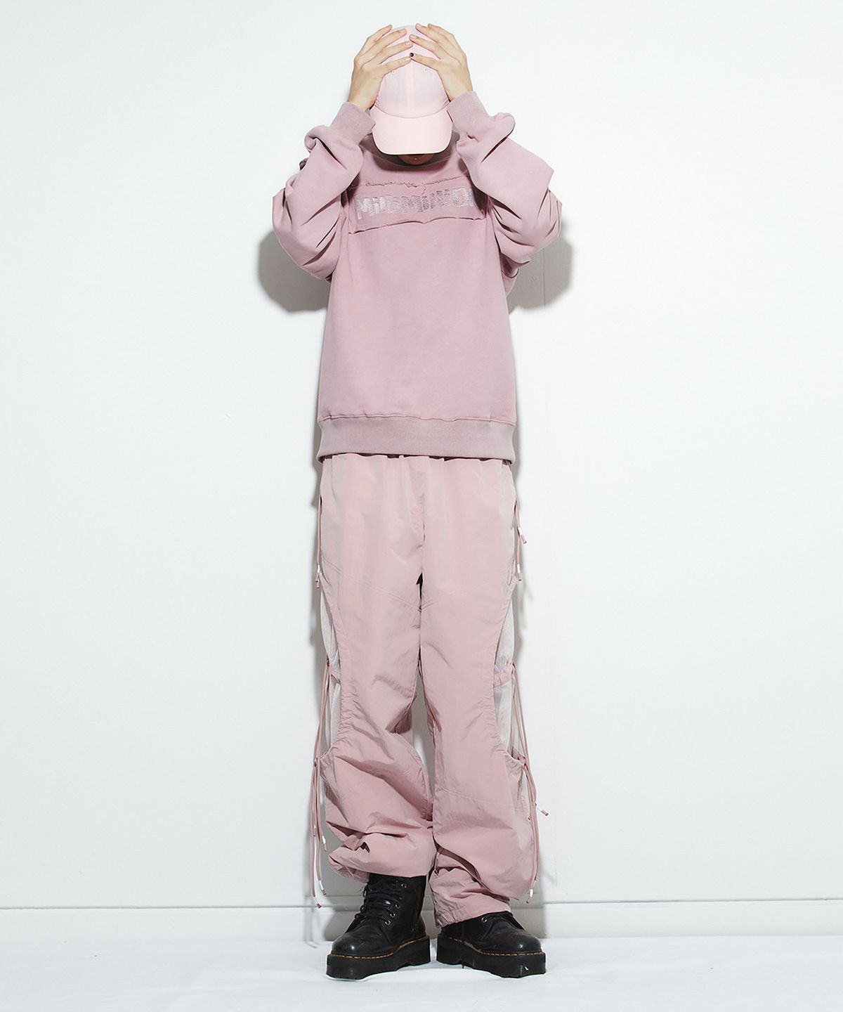 밀리밀리언(MILLIMILLION) BASALT MESH PANTS B06-PINK