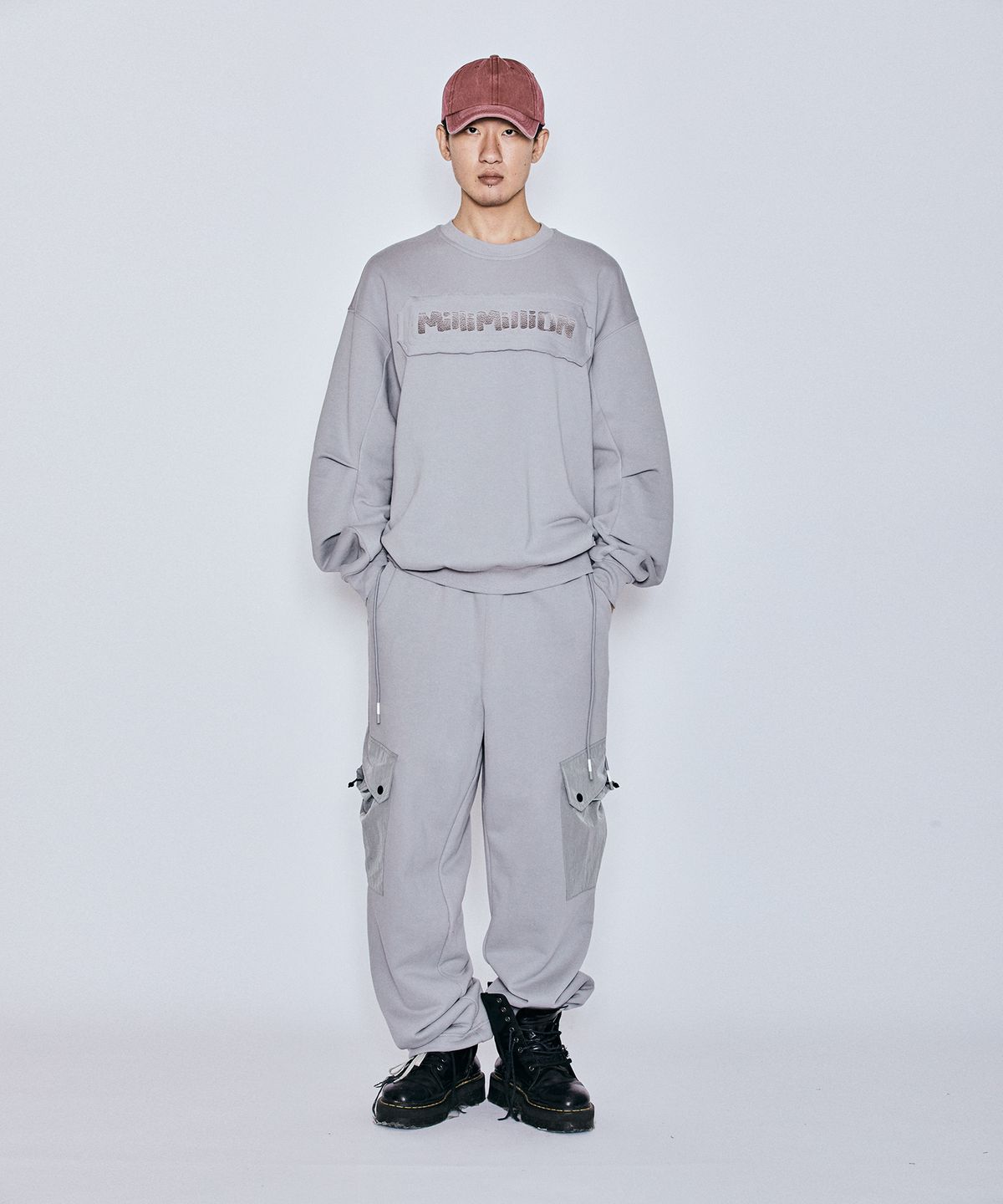 밀리밀리언(MILLIMILLION) BASALT HYBRID JERSEY PANTS B07-GREY