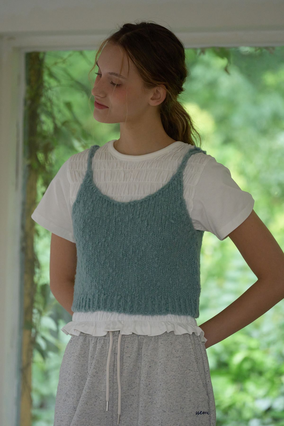 쎄미(SSEMI) LUMPY WOOL BUSTIER(MT)
