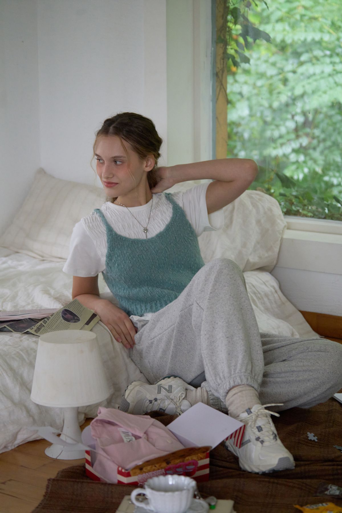 쎄미(SSEMI) LUMPY WOOL BUSTIER(MT)