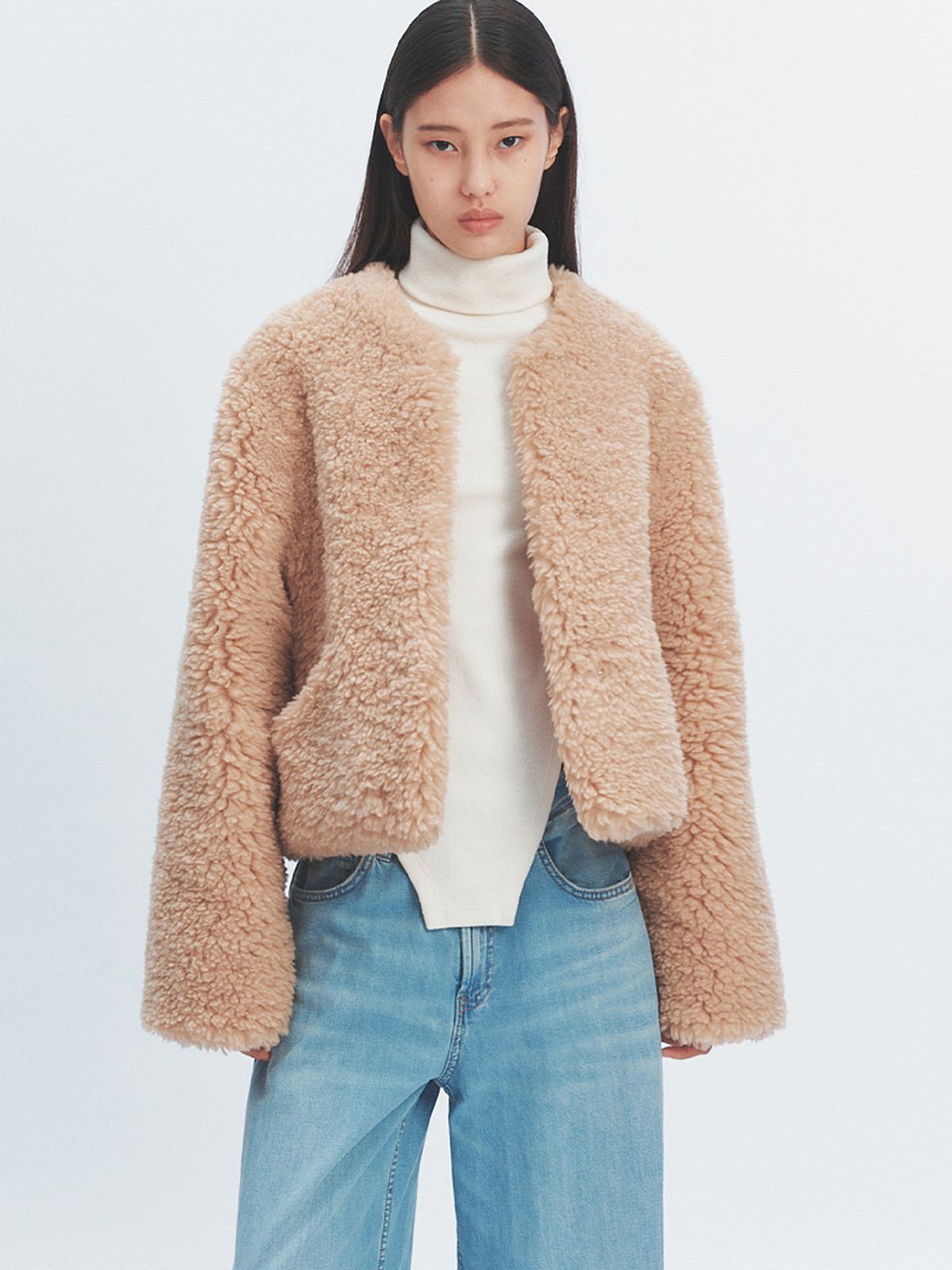 해브레스(HAVELESS) ROZE SHEARING JACKET BEIGE