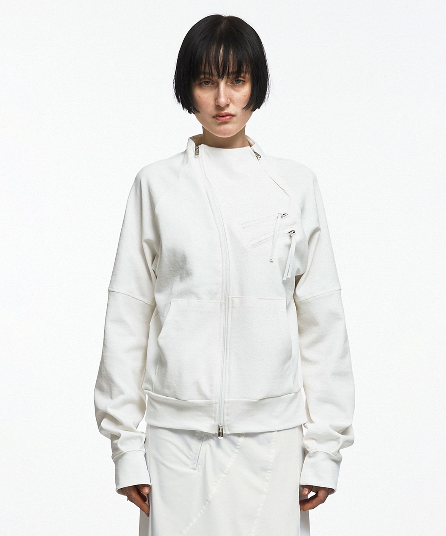 MUSINSA公式 | NACHE ZIP DETAIL TRACK JERSEY CHARCOAL