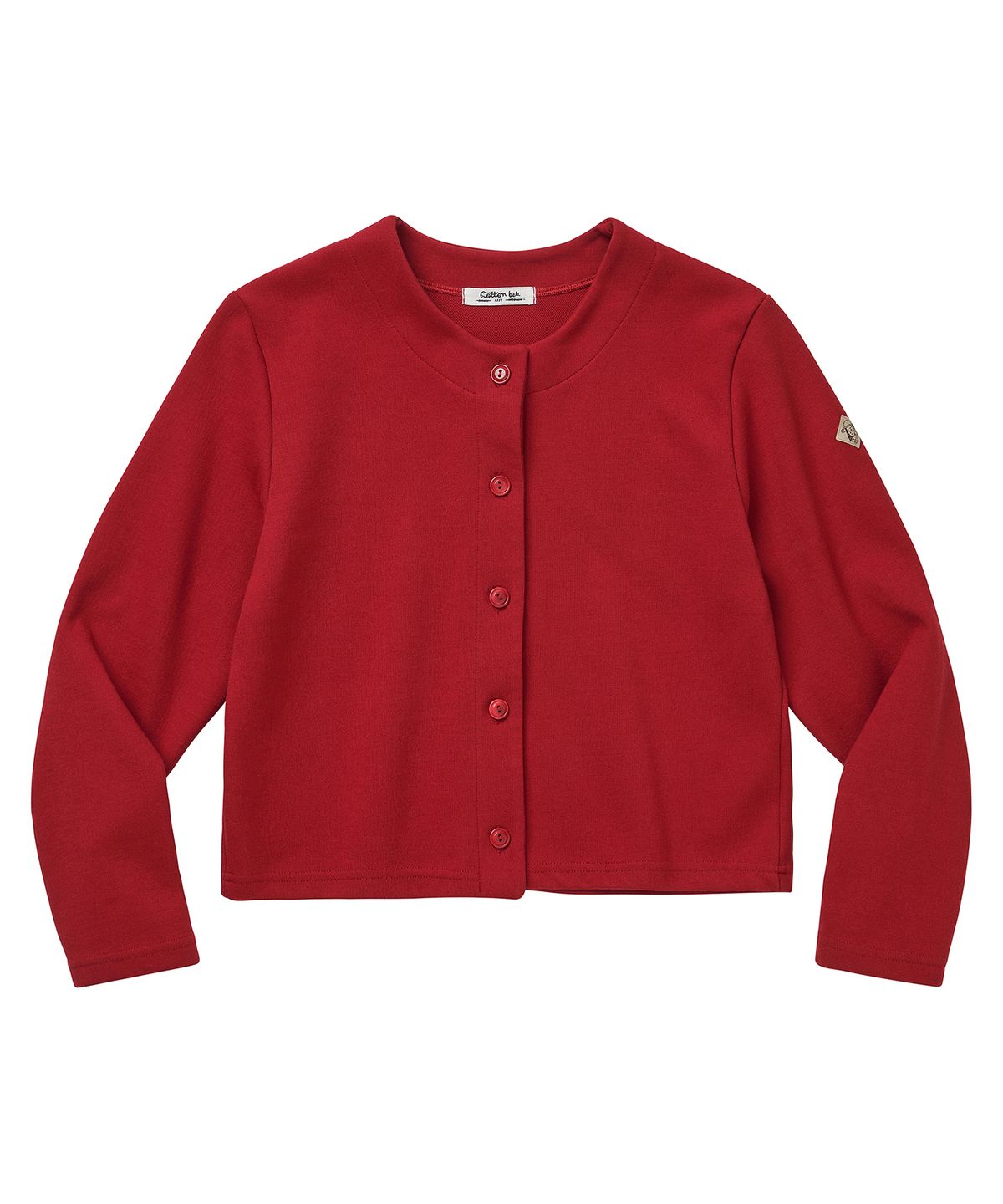 코튼벨(COTTON BELL) 라운드넥 가디건 - Dark Red