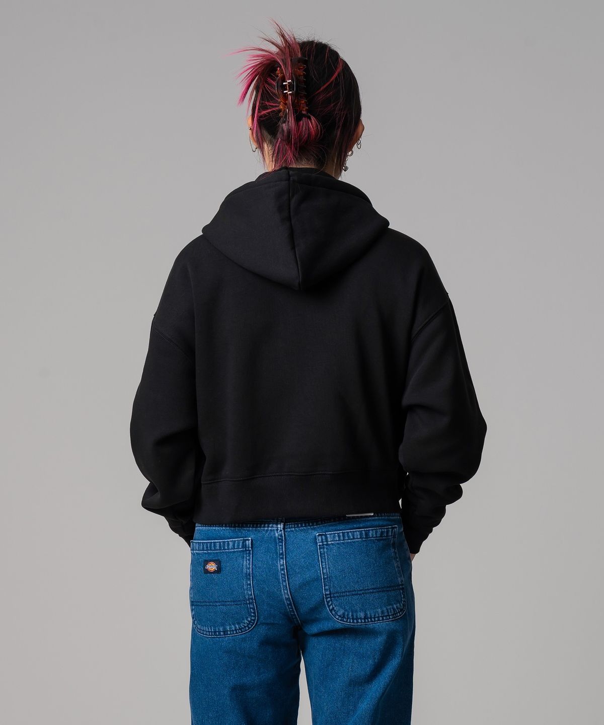 디키즈(DICKIES) 오크포트 후드 집업 Black