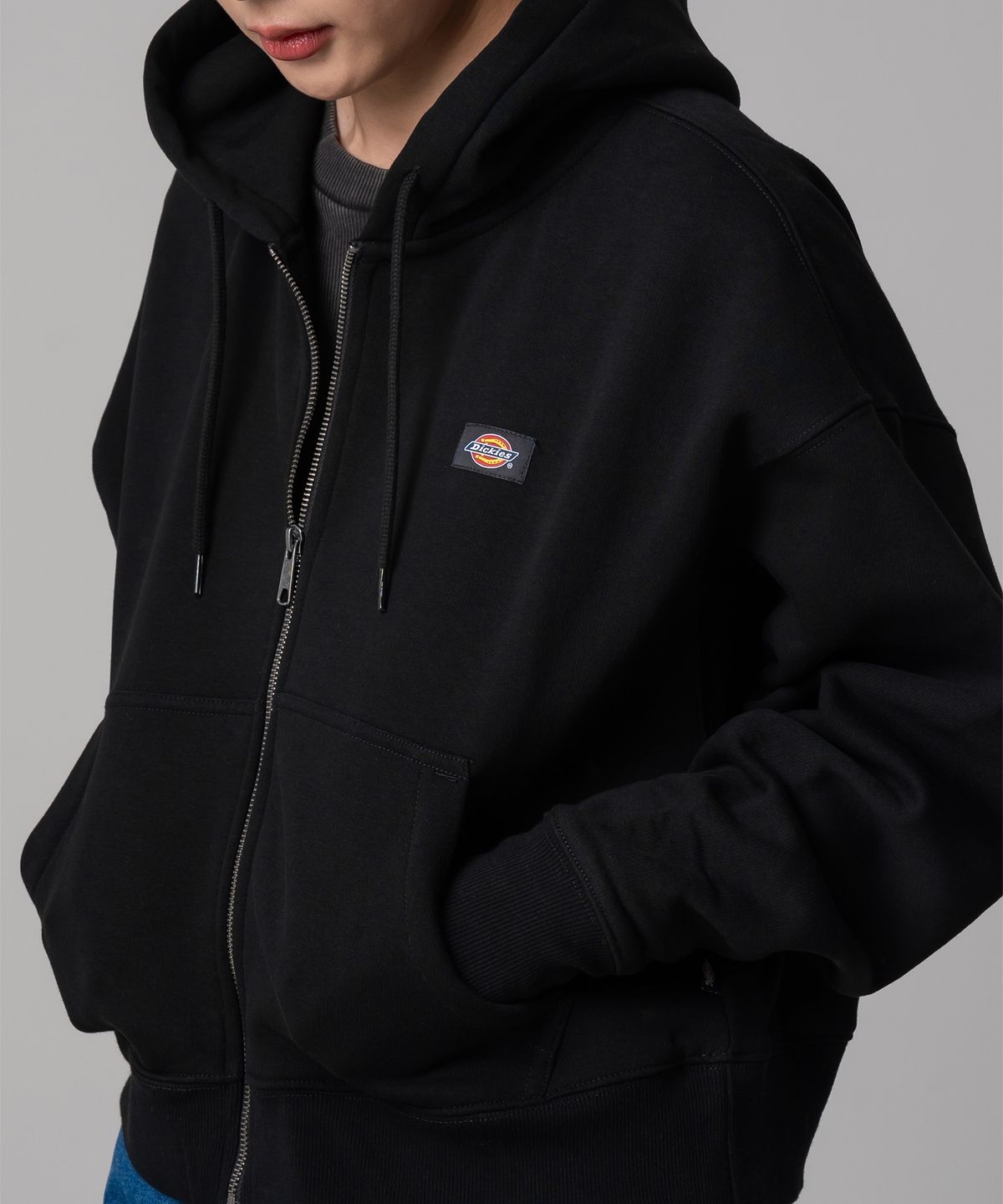 디키즈(DICKIES) 오크포트 후드 집업 Black