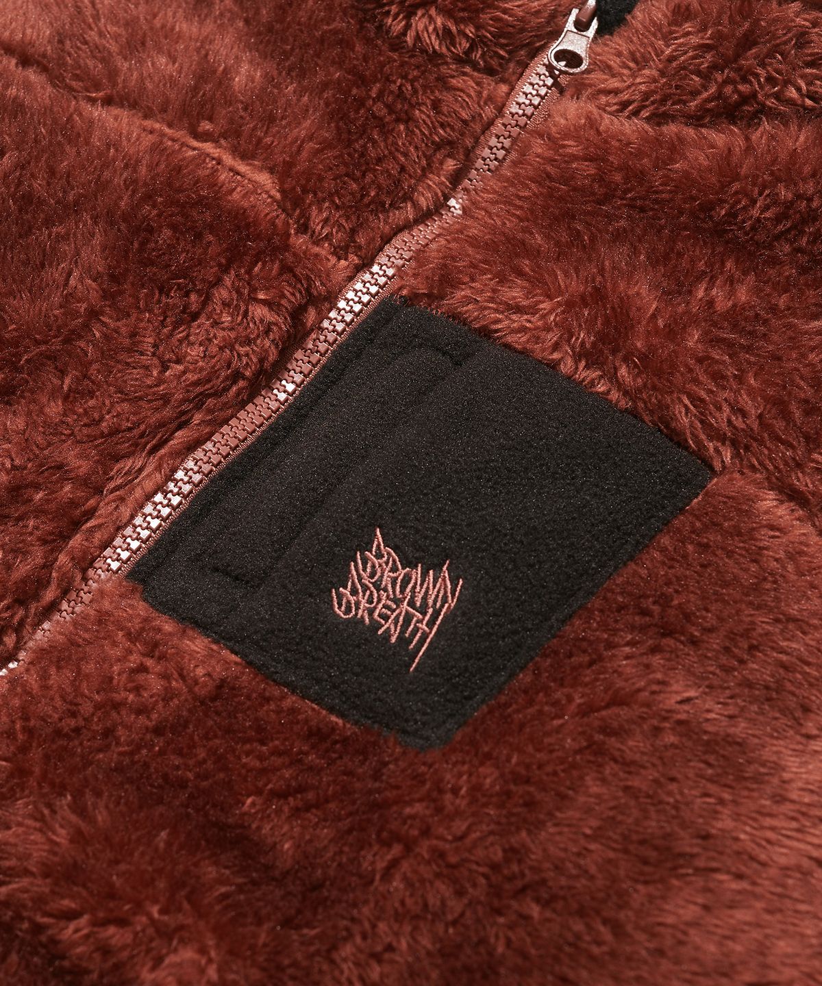브라운브레스 키즈(BROWNBREATH KIDS) KIDS TAG SHEARING POCKET JACKET - BRICK RED